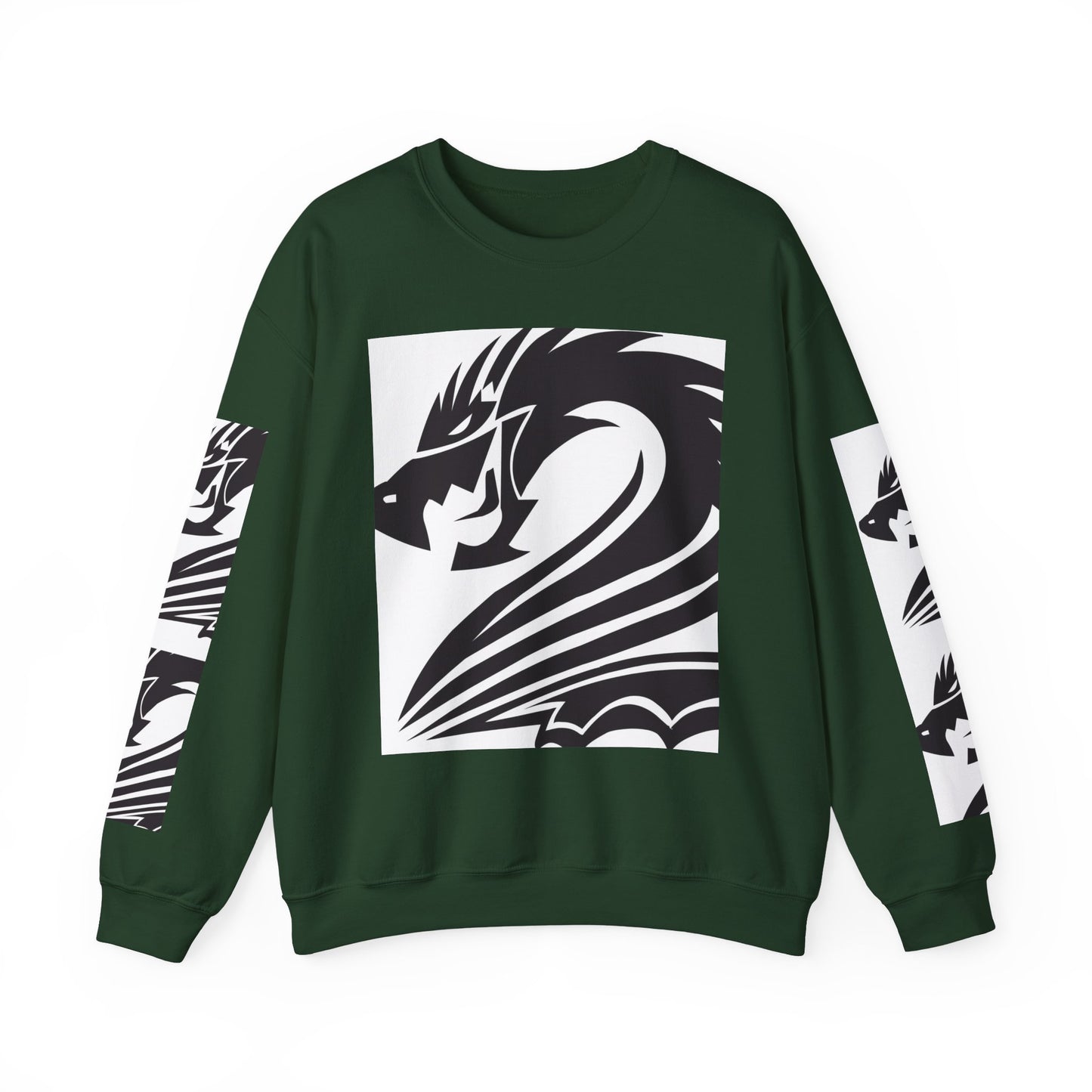 Dragon Graphic Unisex Heavy Blend Sweatshirt - Cozy and Stylish for Fantasy Enthusiasts
