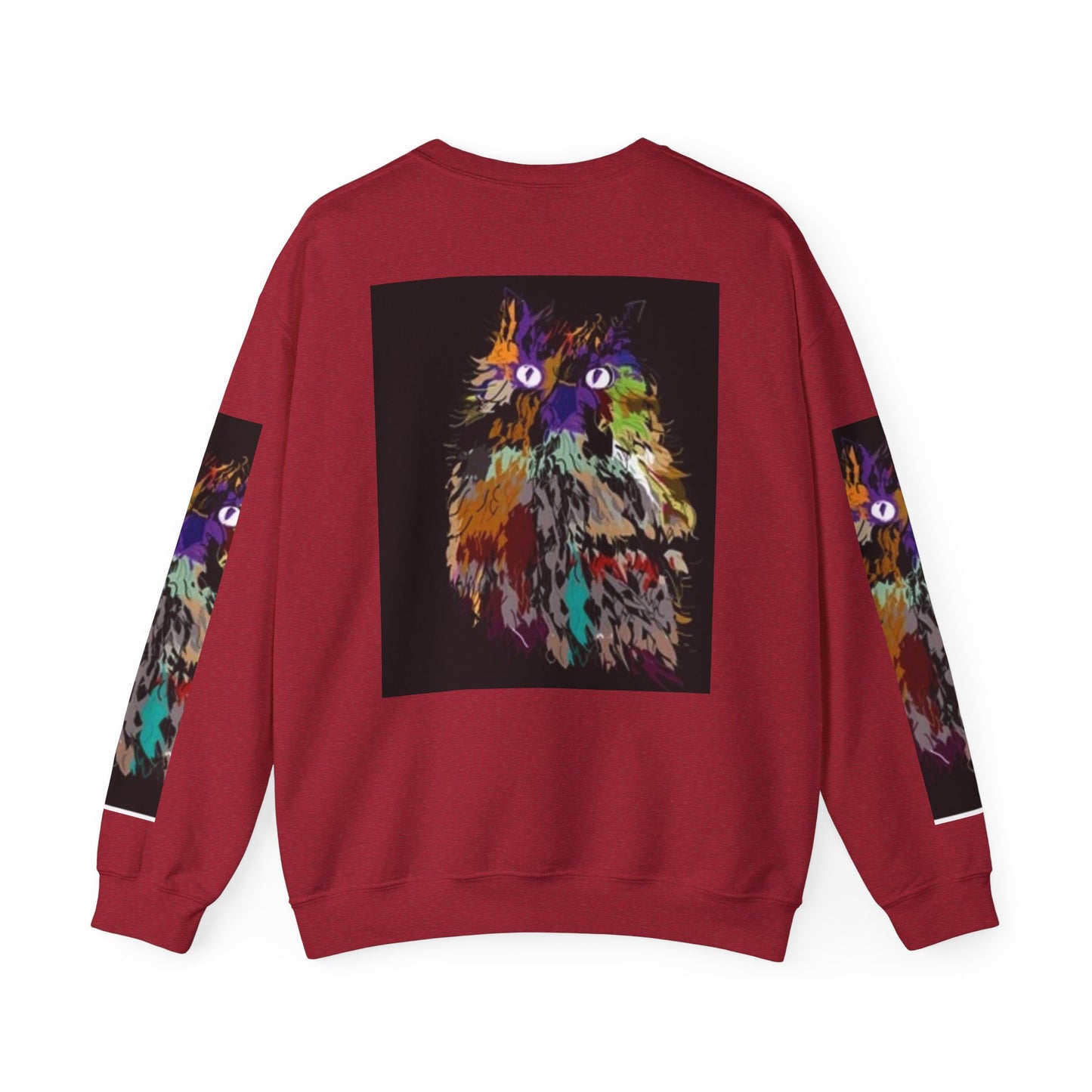 Colorful Owl Crewneck Sweatshirt - Unisex Heavy Blend™ - Cozy Art Wear for Animal Lovers
