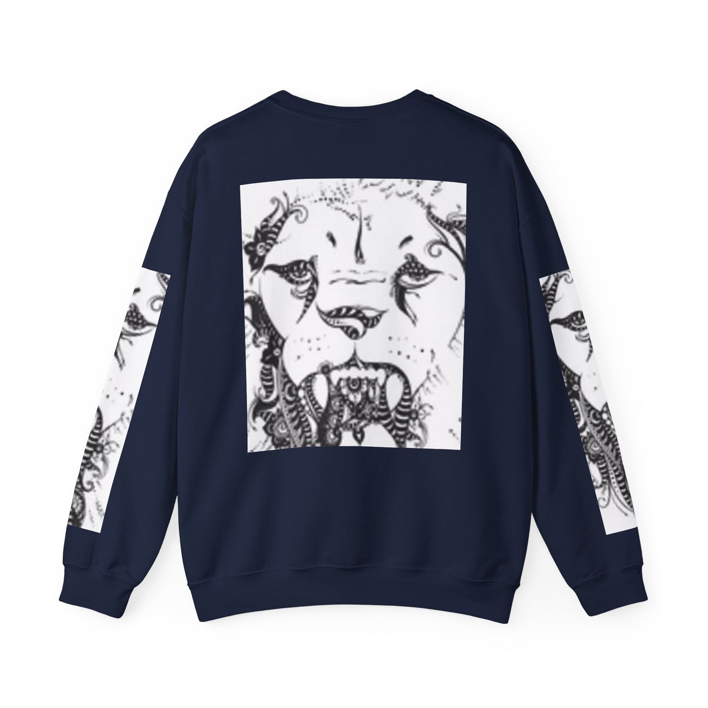 Wild Spirit Lion Graphic Crewneck Sweatshirt | Unisex Heavy Blend