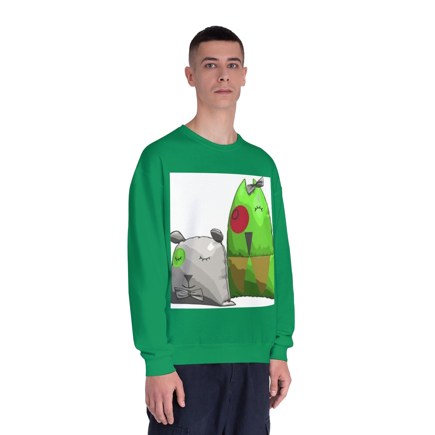 Cute Cartoon Monsters Unisex Crewneck Sweatshirt - Cozy Fun for All Ages