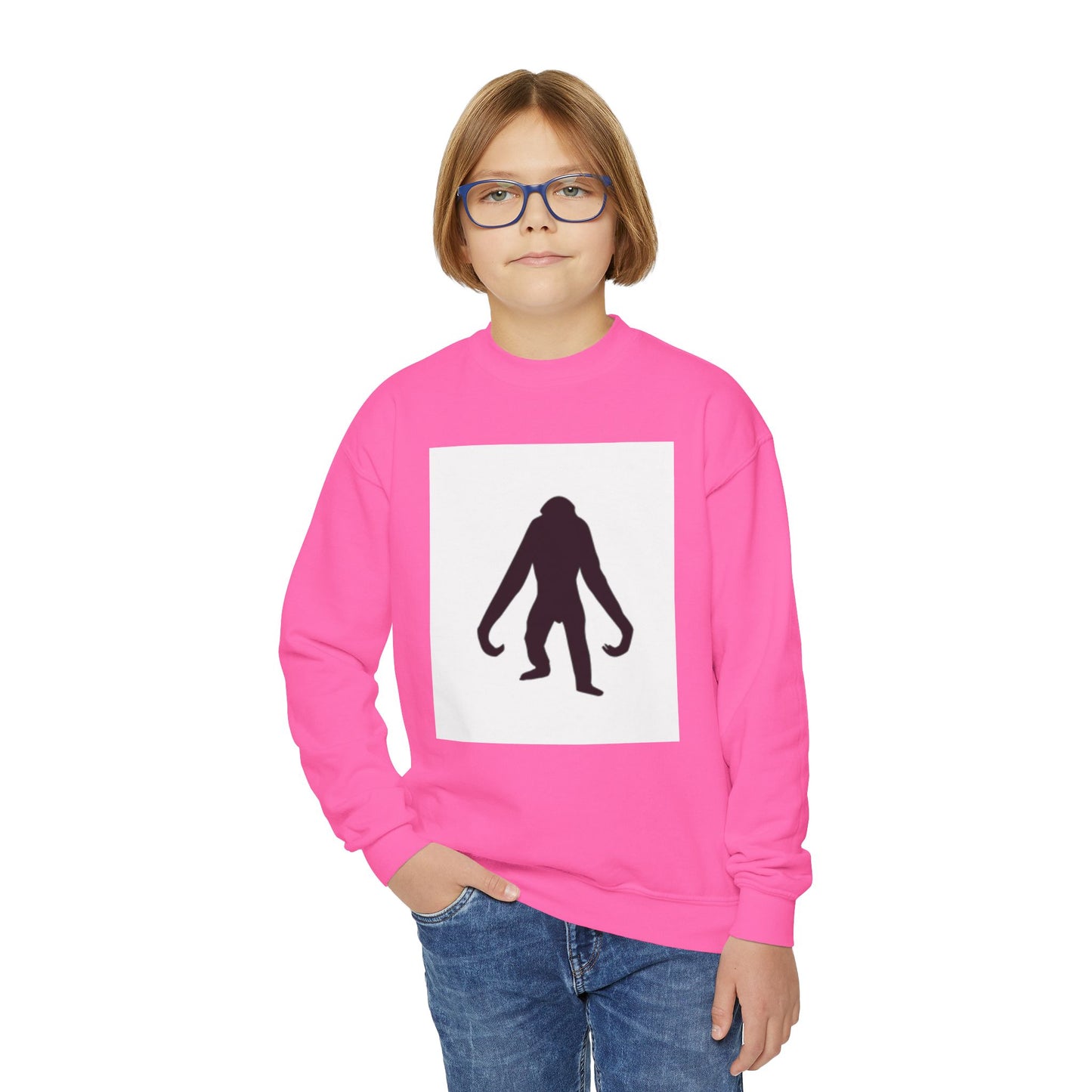 Beach Vibes Youth Crewneck Sweatshirt with Tropical Design