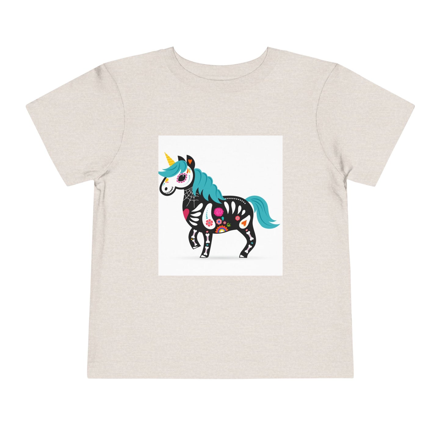 Toddler Skeleton Unicorn Tee - Cute Halloween Short Sleeve Shirt