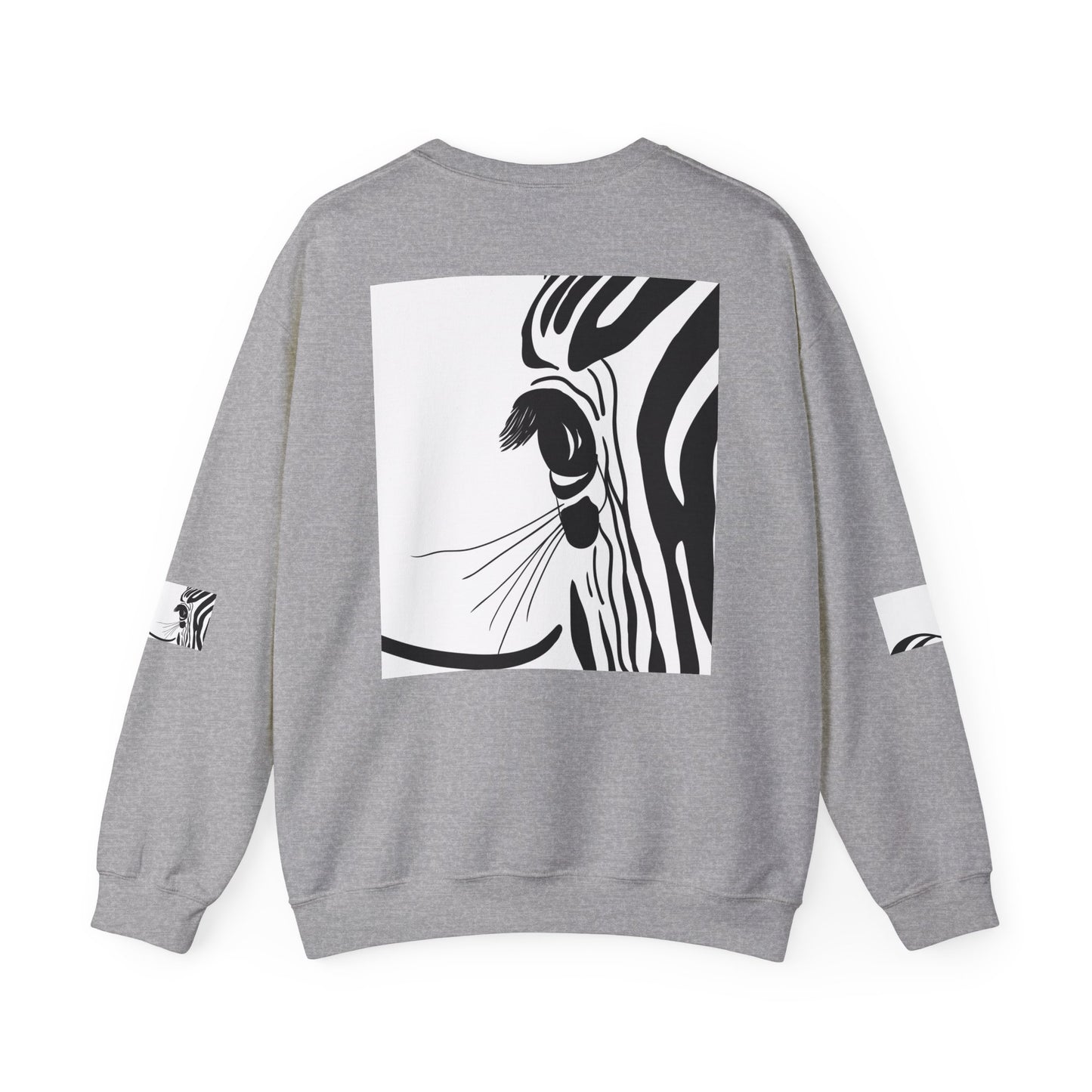 Artistically Designed Zebra Crewneck Sweatshirt - Perfect for Nature Lovers