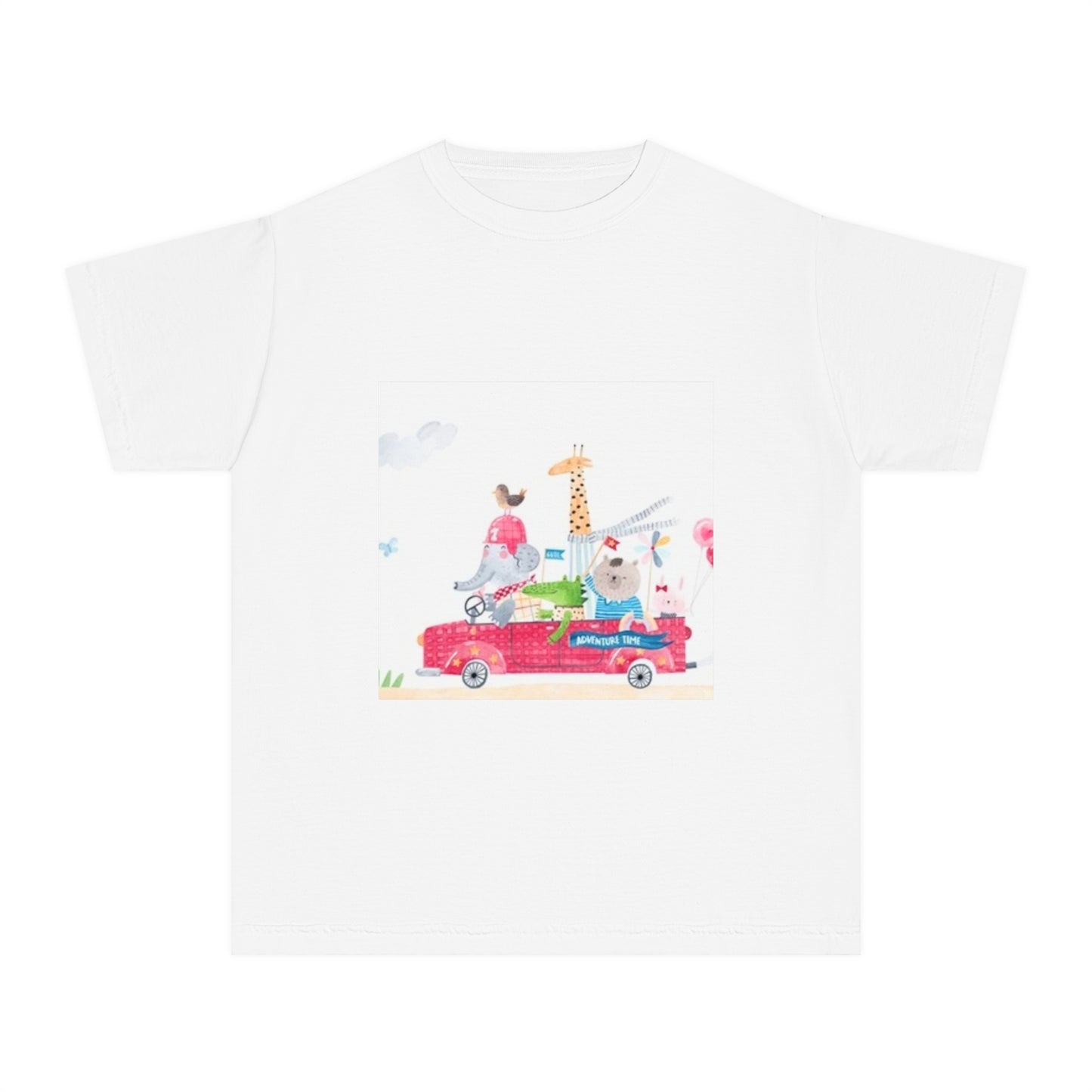 Fun Animal Adventure Youth Midweight Tee - Colorful Kids Tee for Playtime