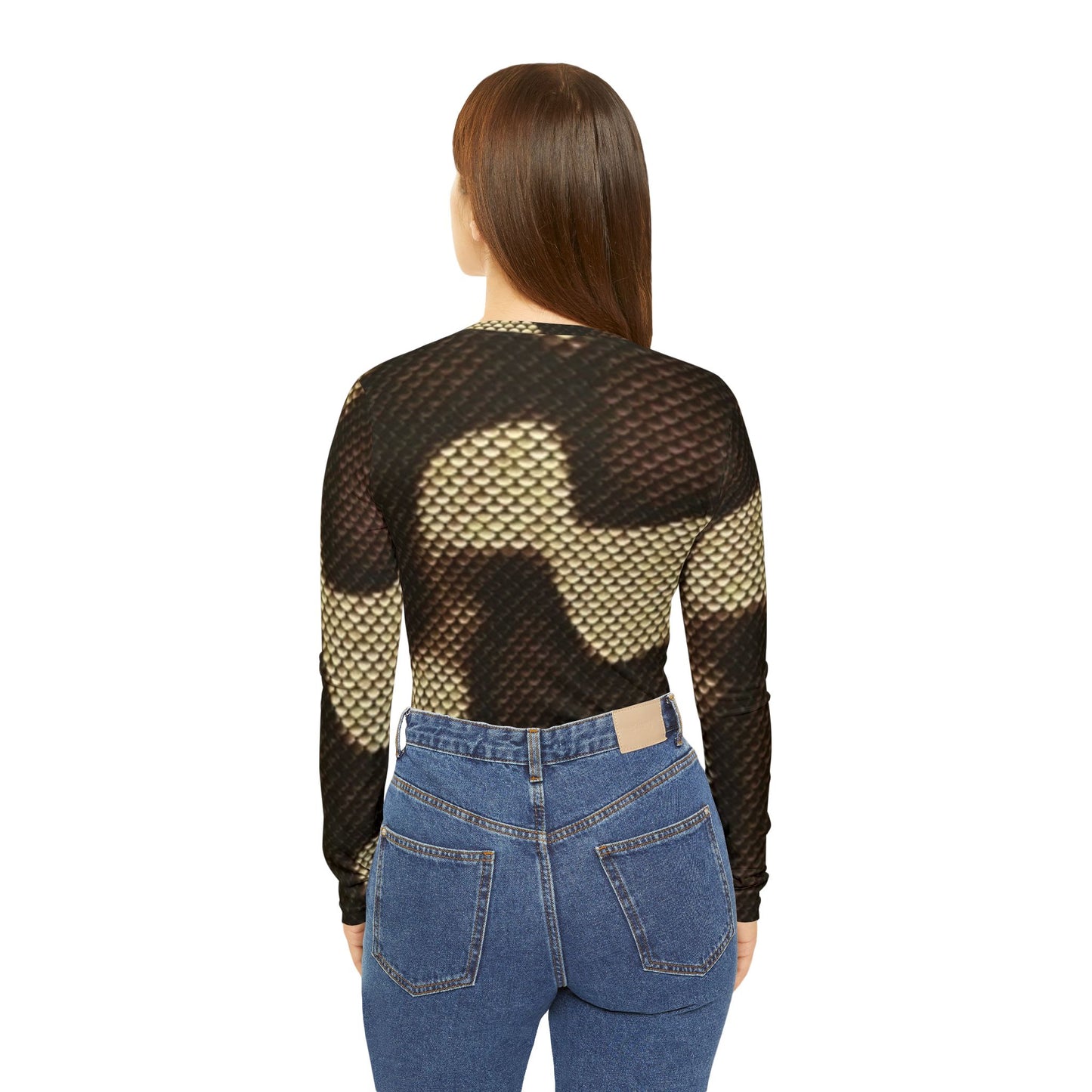 Stylish Women's Long Sleeve V-Neck Shirt - Trendy Camouflage Design