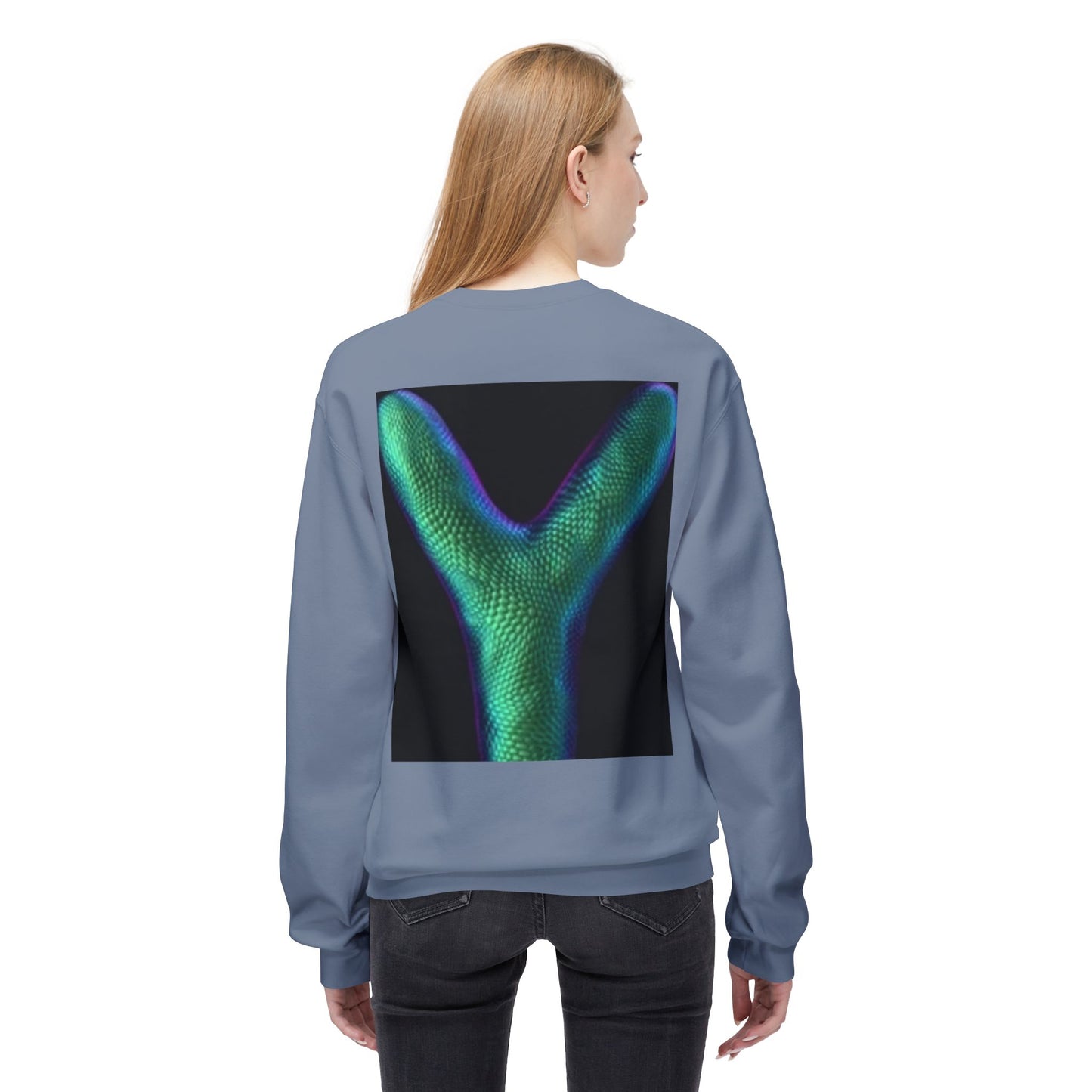 Unisex Y Graphic Fleece Crewneck Sweatshirt - Cozy Modern Style