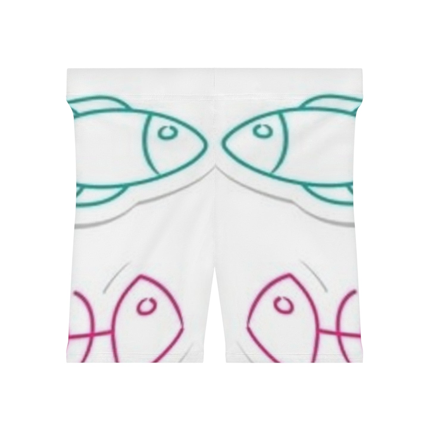 Vibrant Women's Biker Shorts with Fish Design - Perfect for Active Lifestyles