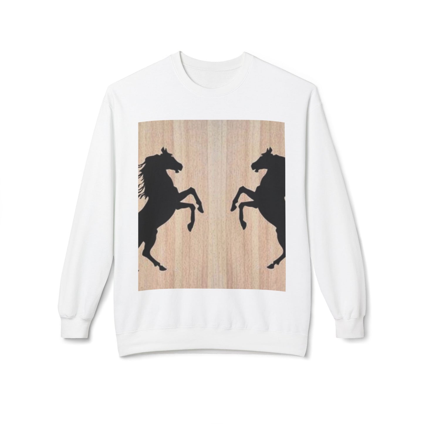 Equestrian Silhouette Fleece Sweatshirt - Perfect for Horse Lovers
