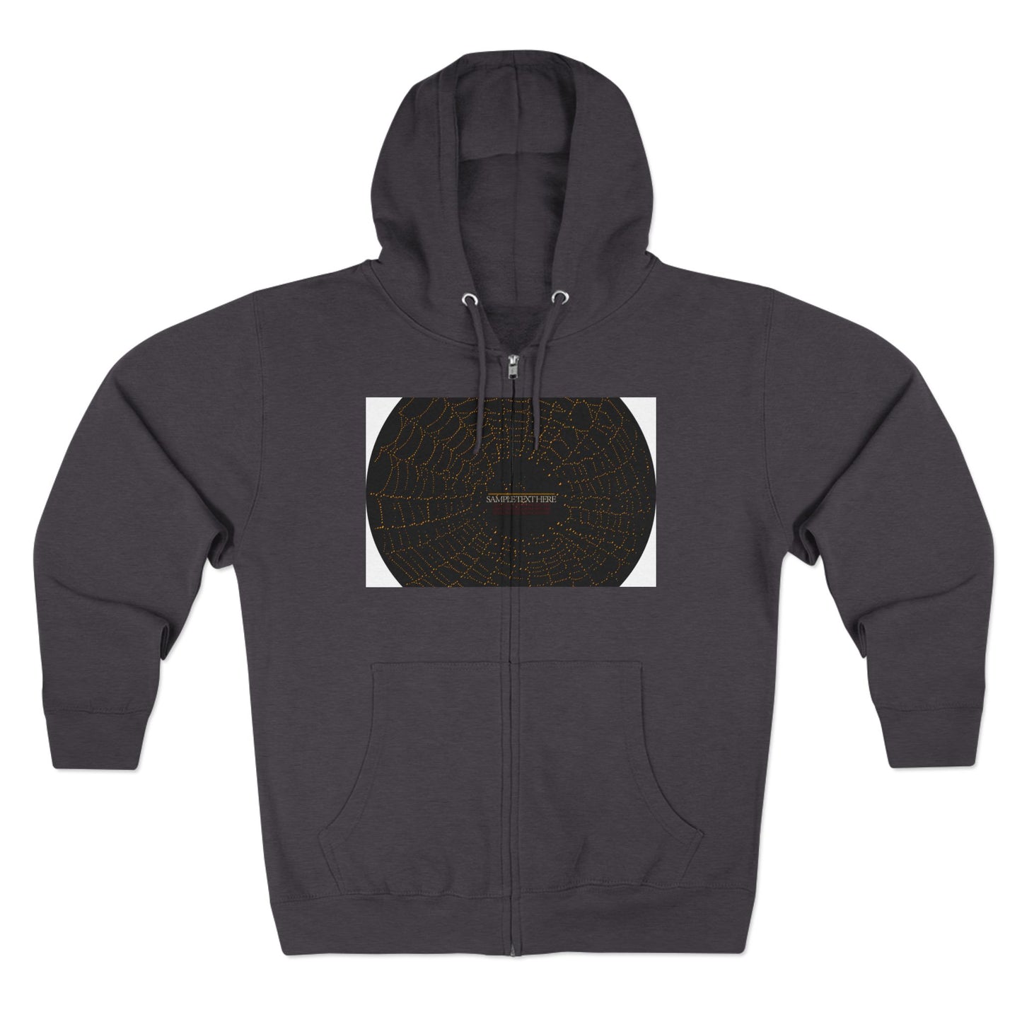 Unisex Zip Hoodie with Spider Web Design - Cozy Fashion for Halloween and Everyday Wear