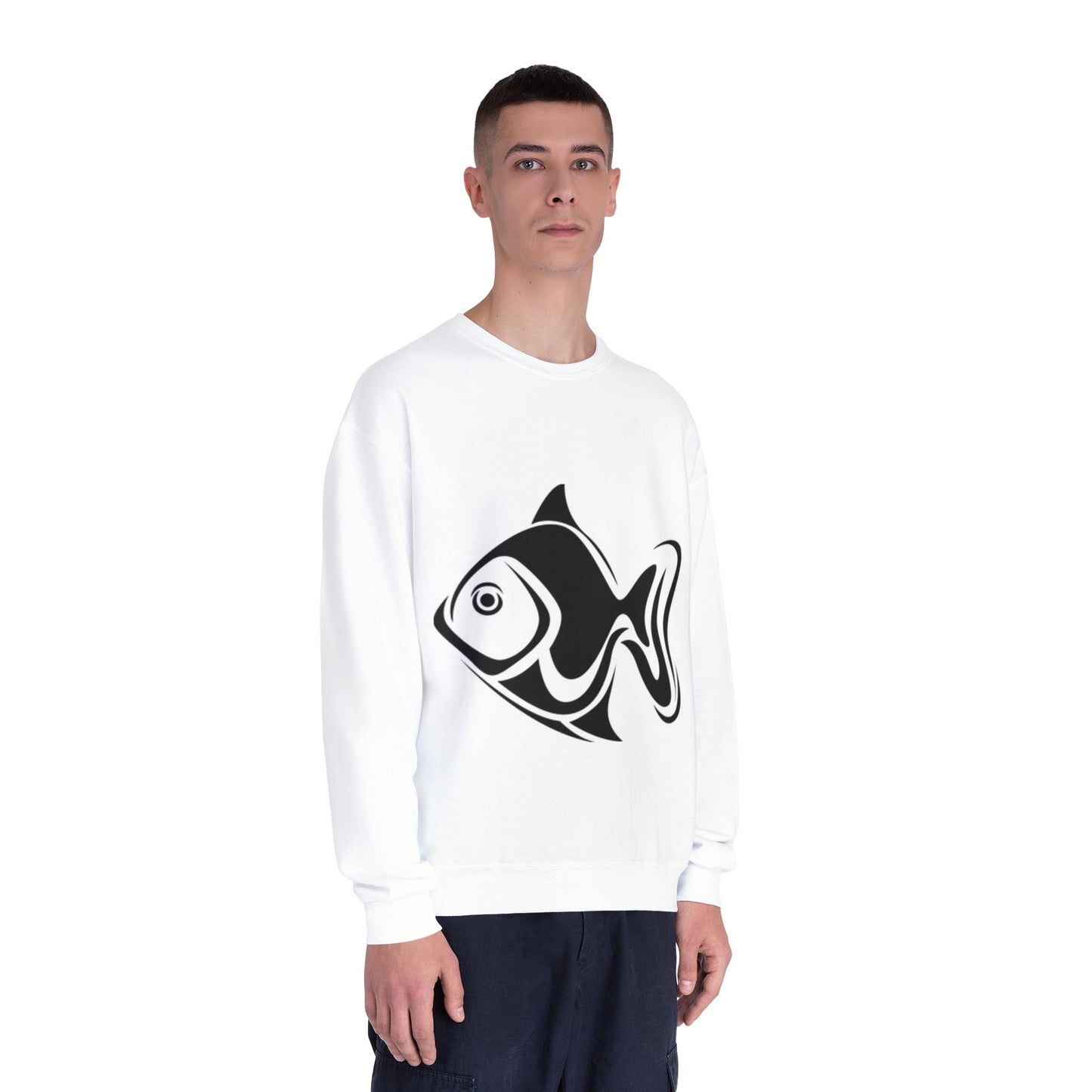 Cute Fish Design Unisex Crewneck Sweatshirt | Cozy Gift for Animal Lovers