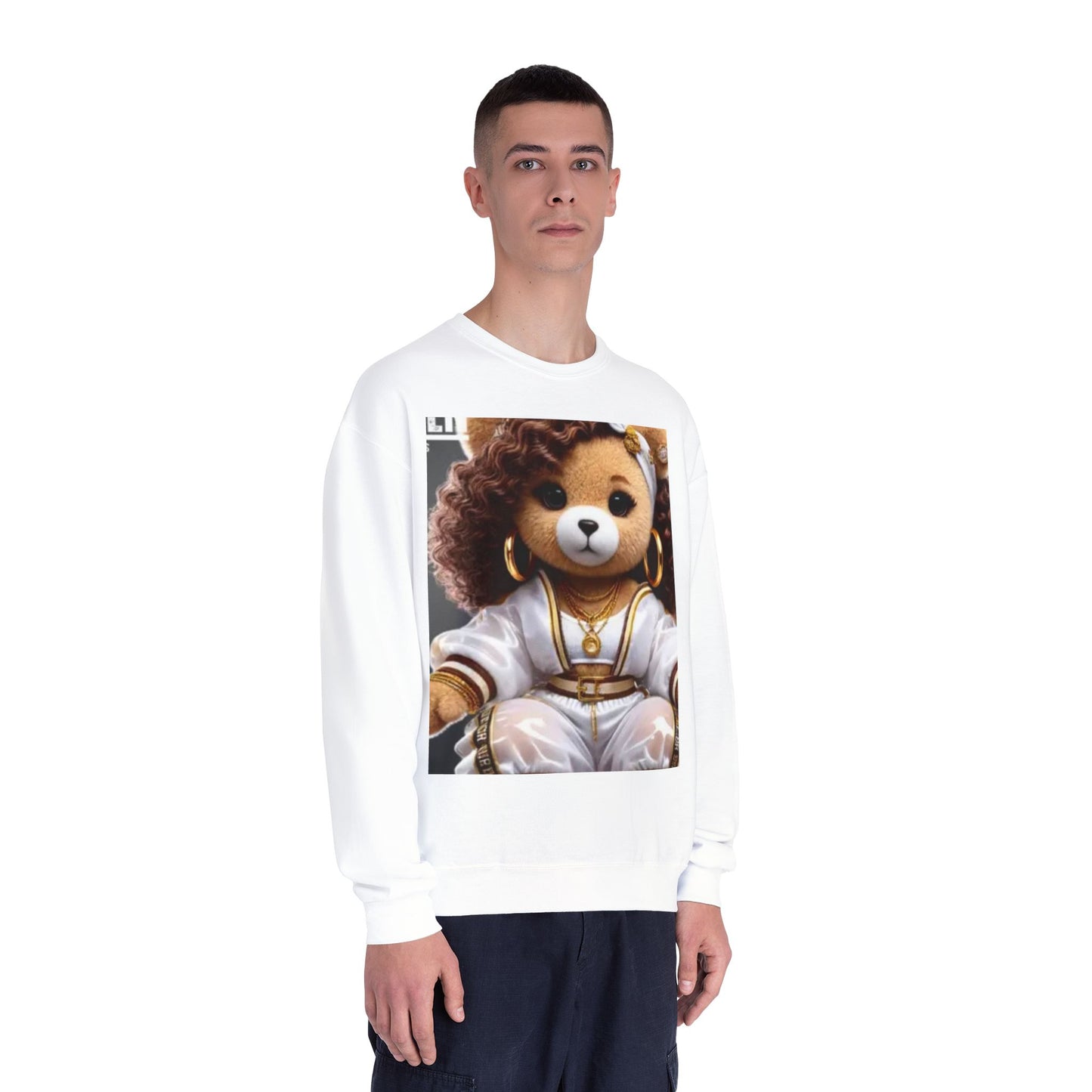 Stylish Bear Graphic Crewneck Sweatshirt - Cozy Fashion for Animal Lovers