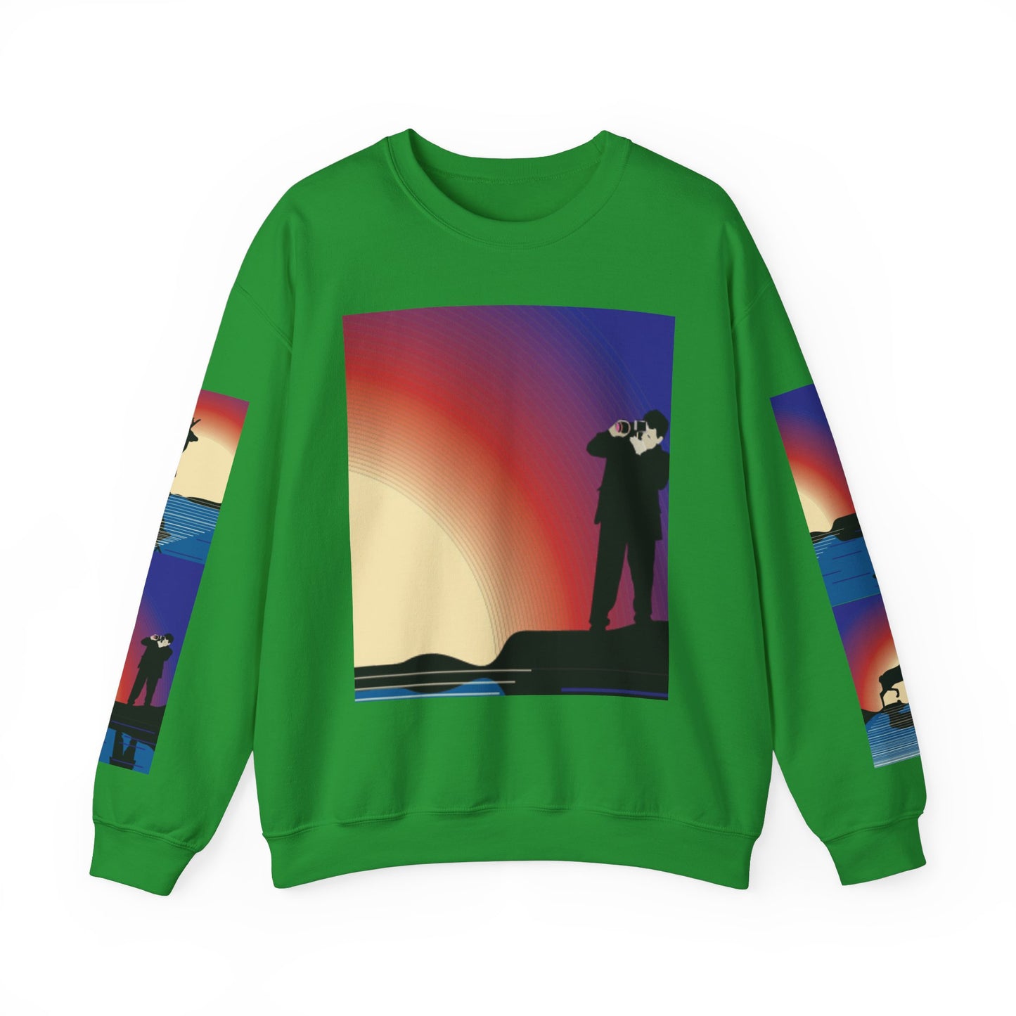 Vibrant Deer Sunset Unisex Crewneck Sweatshirt
