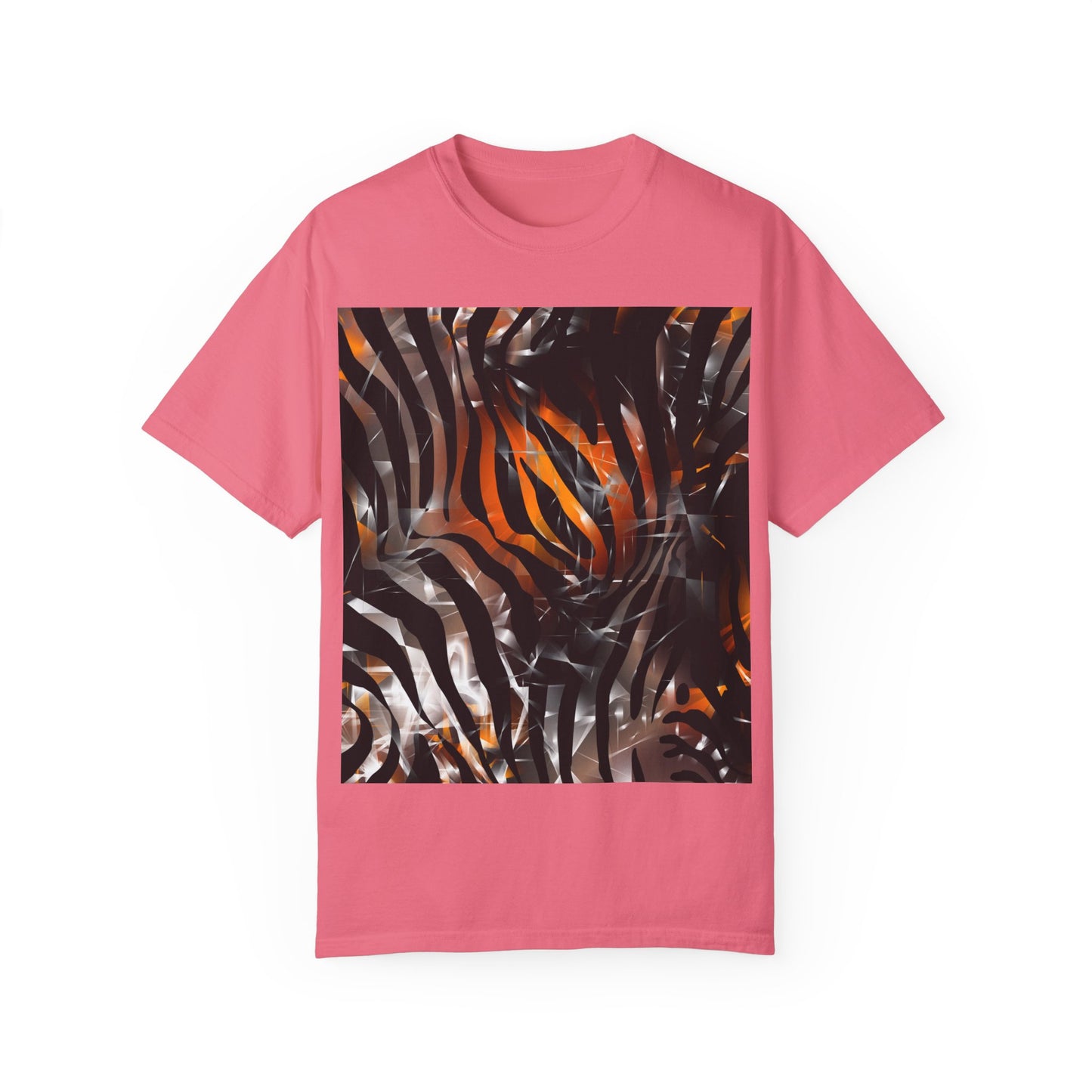 Vibrant Jungle Print Unisex Garment-Dyed T-Shirt