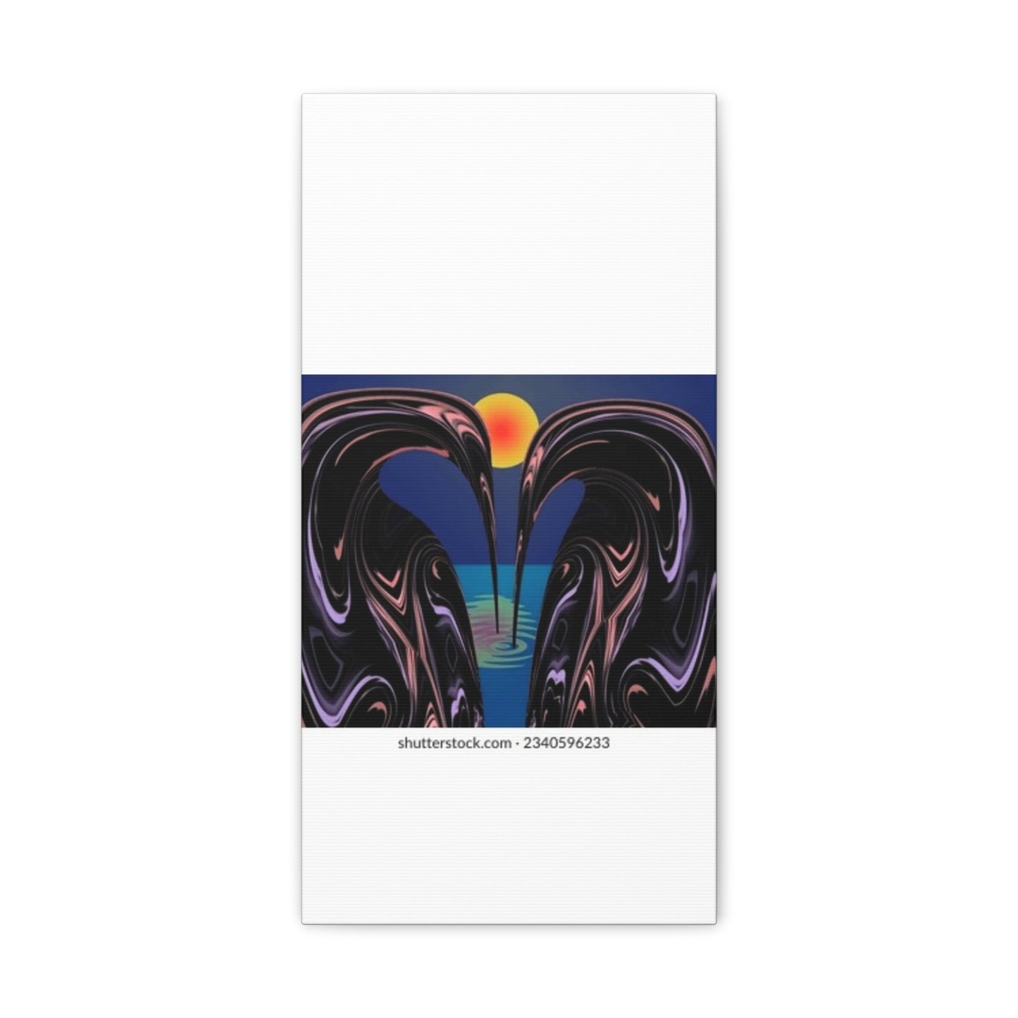 Romantic Abstract Canvas Art - Heart-Shaped Design for Home Decor