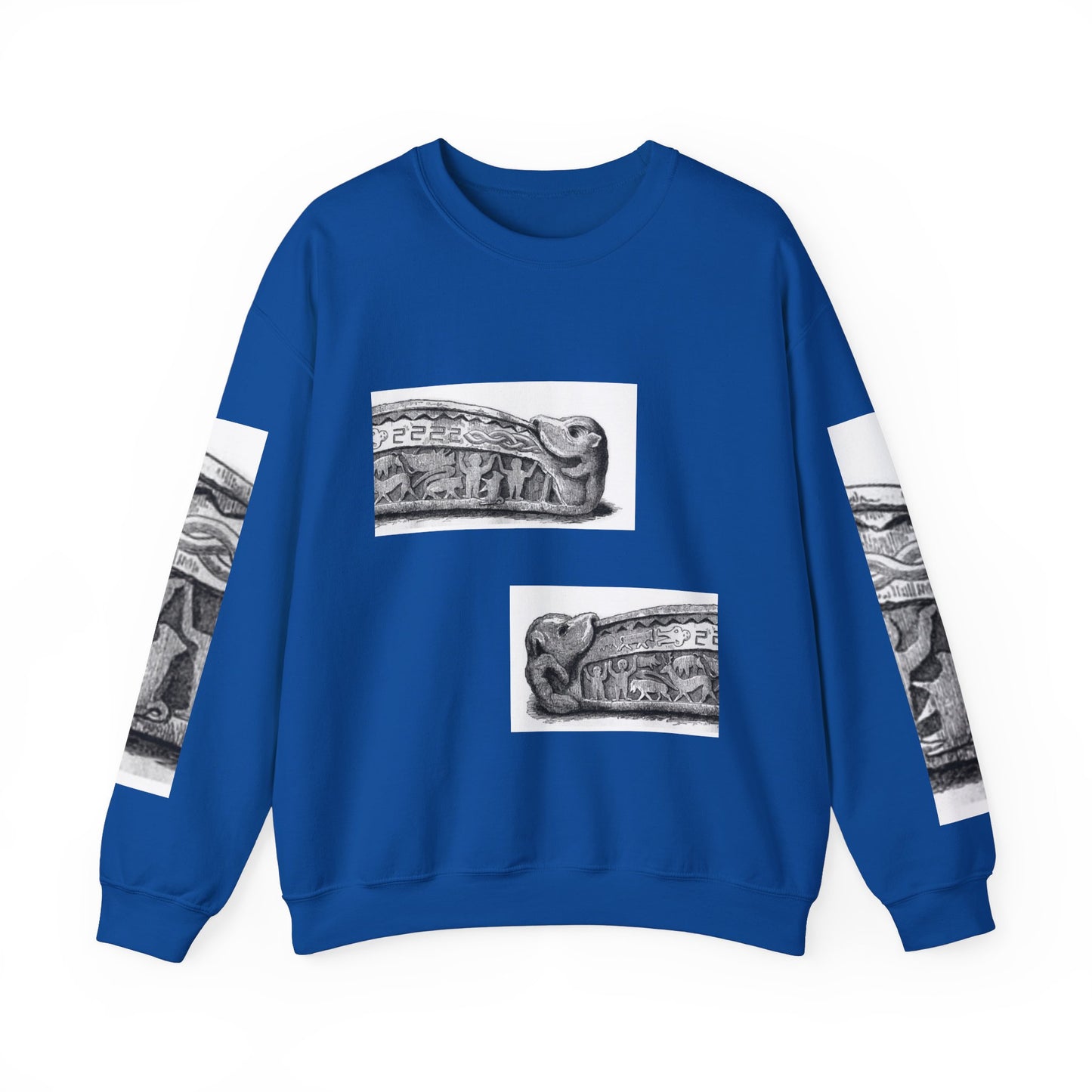 Artistic Unisex Heavy Blend™ Crewneck Sweatshirt - Vintage-Inspired Graphic Design