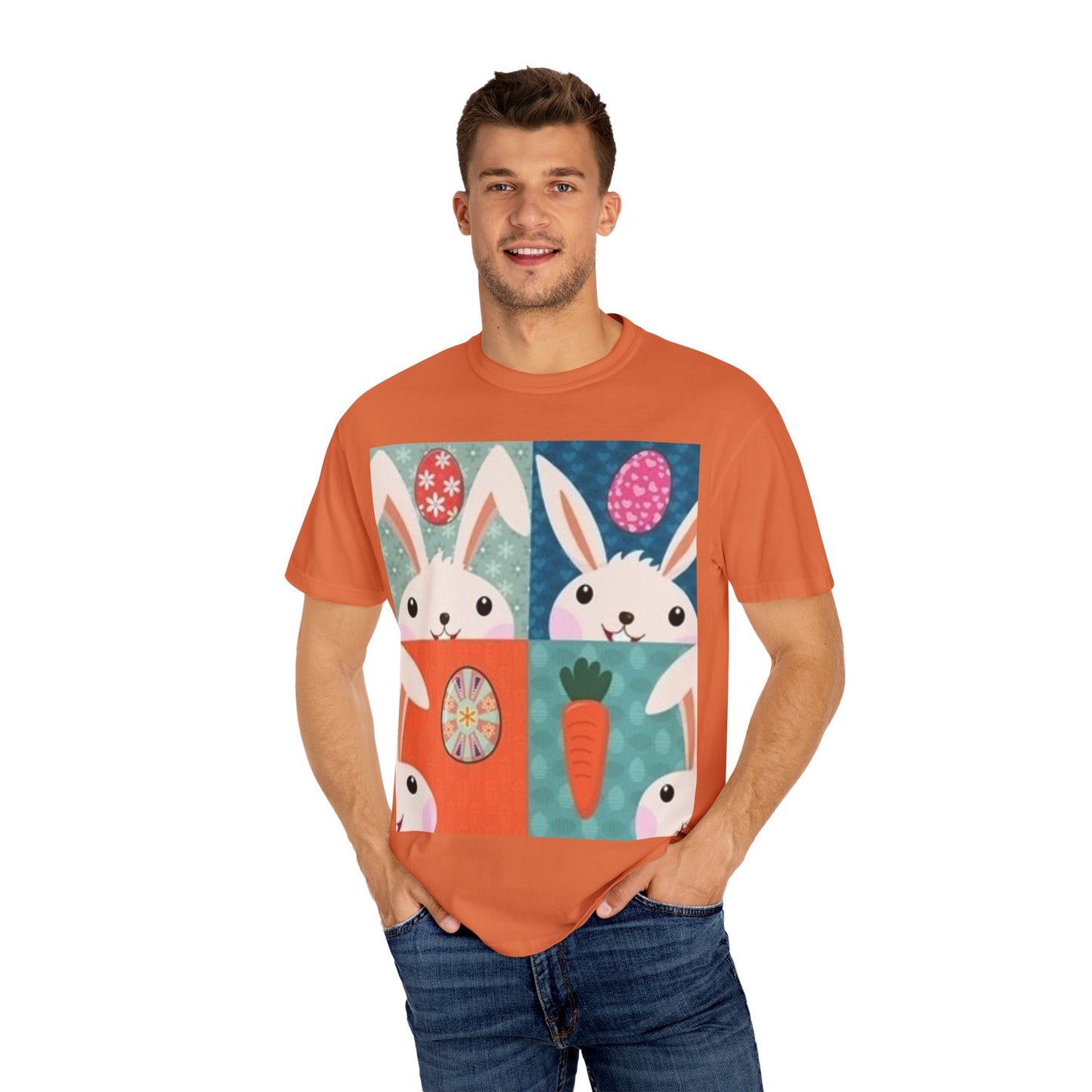 Playful Rabbit Easter T-Shirt for Family Celebrations