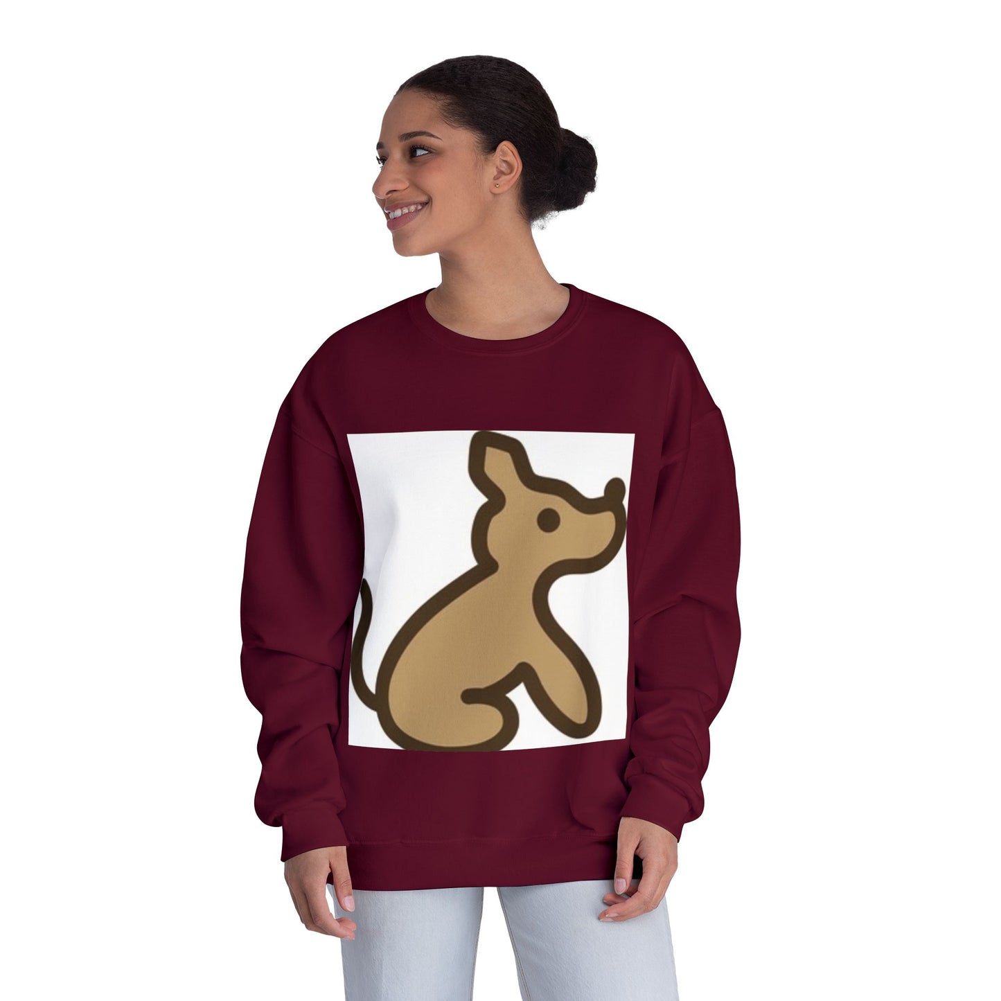 Cute Dog Illustration Unisex Crewneck Sweatshirt - Cozy Pet Lover Gift