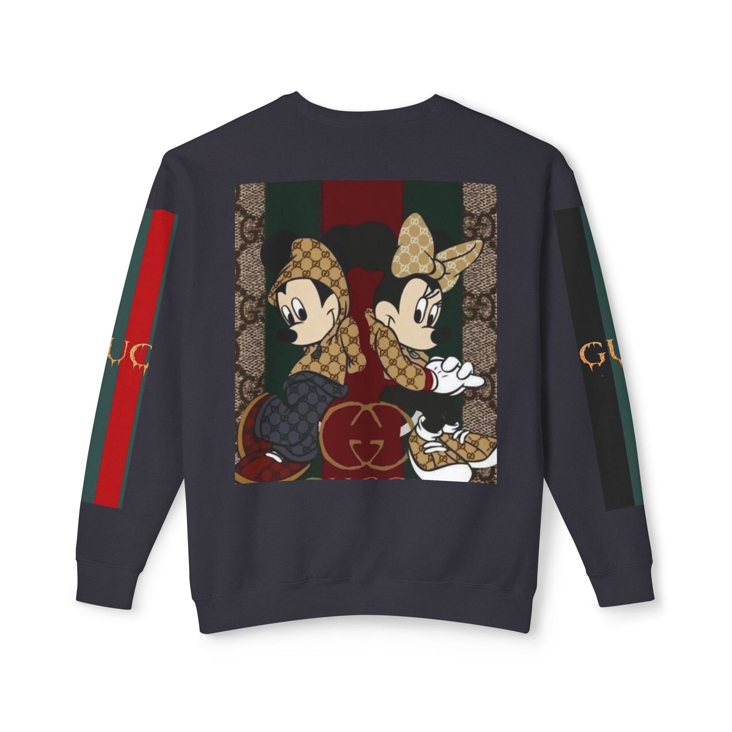 Gucci Inspired Unisex Crewneck Sweatshirt with Mickey & Minnie Design