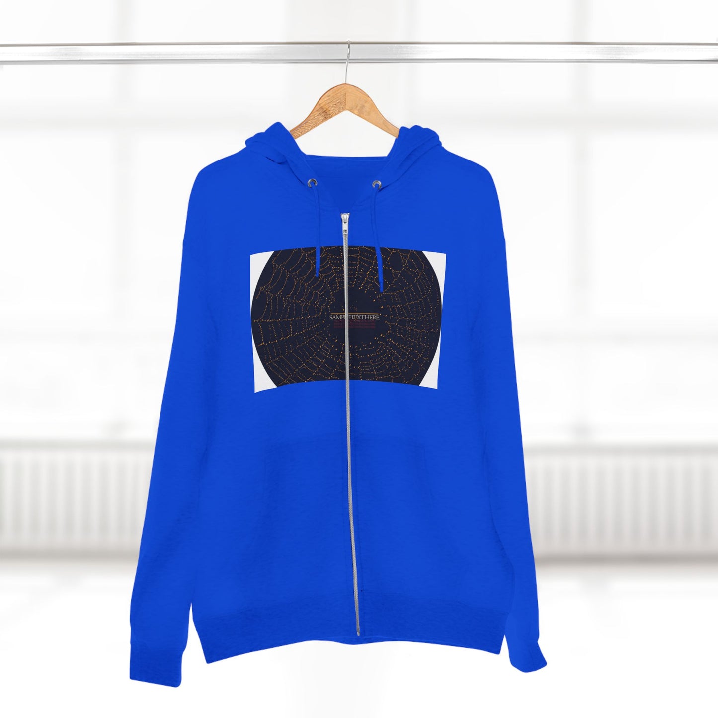 Unisex Zip Hoodie with Spider Web Design - Cozy Fashion for Halloween and Everyday Wear