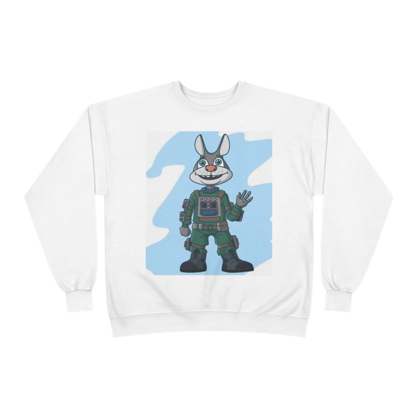 Unisex EcoSmart® Crewneck Sweatshirt - Playful Cartoon Character Design