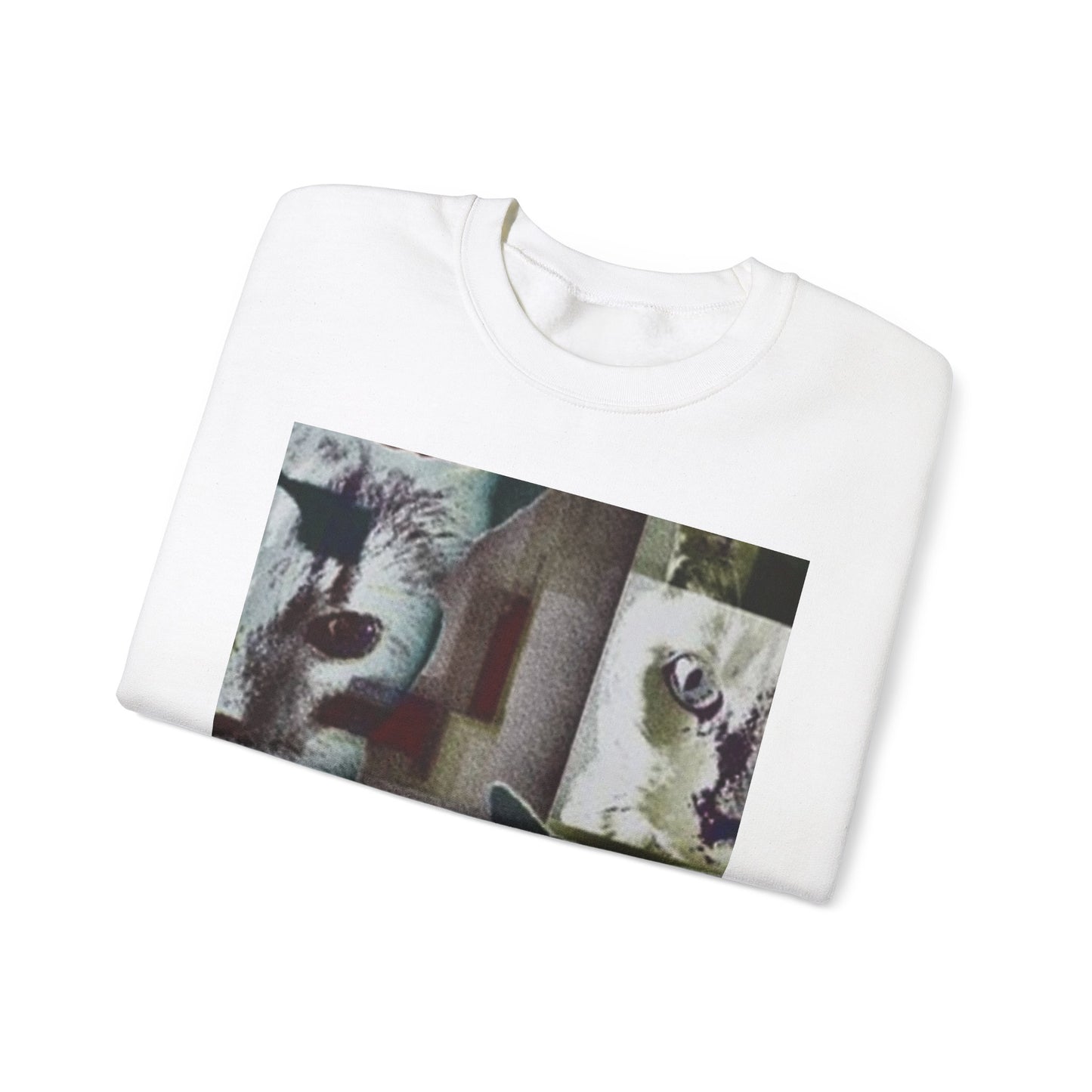 Cozy Cat Lover Crewneck Sweatshirt - Artistic Feline Design