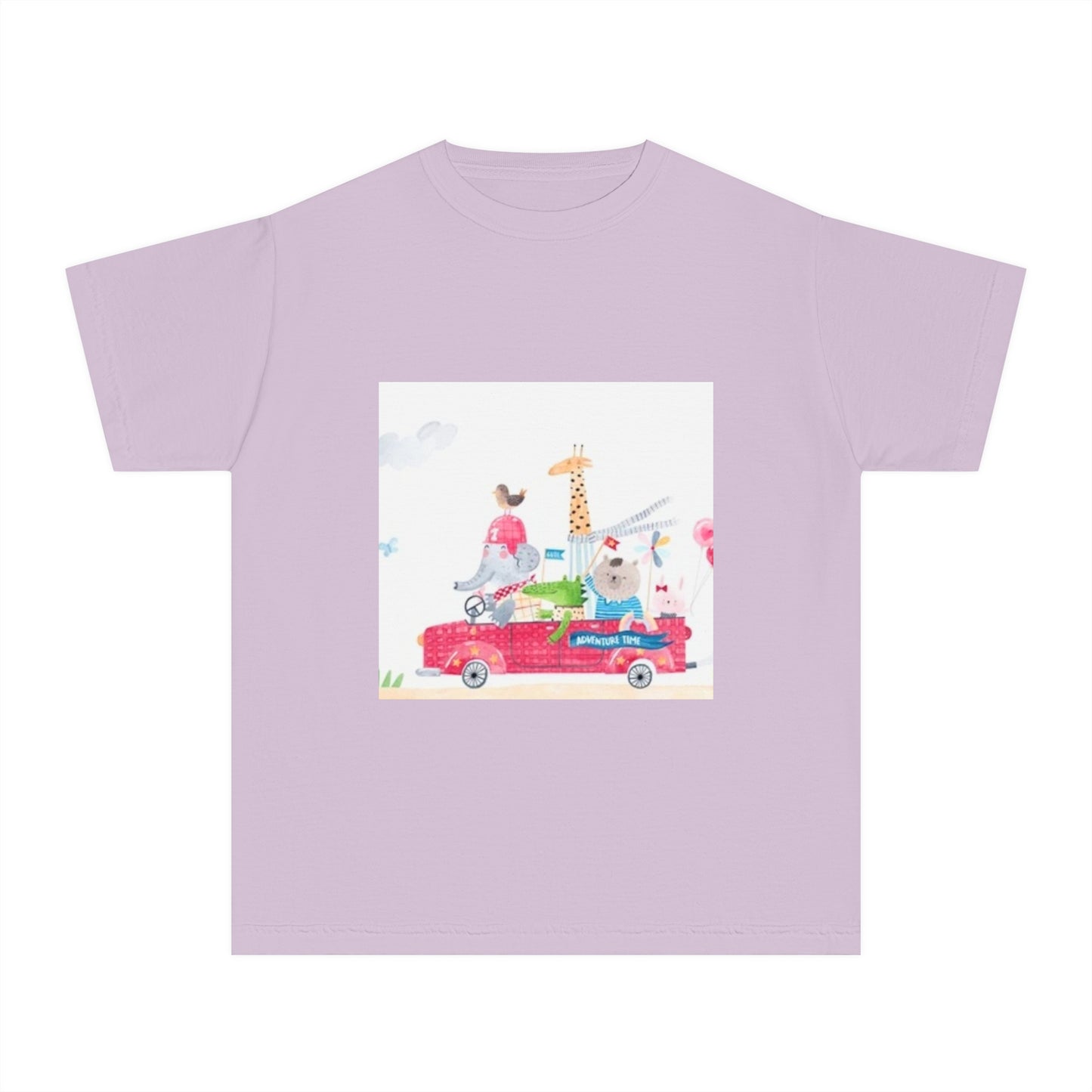Fun Animal Adventure Youth Midweight Tee - Colorful Kids Tee for Playtime