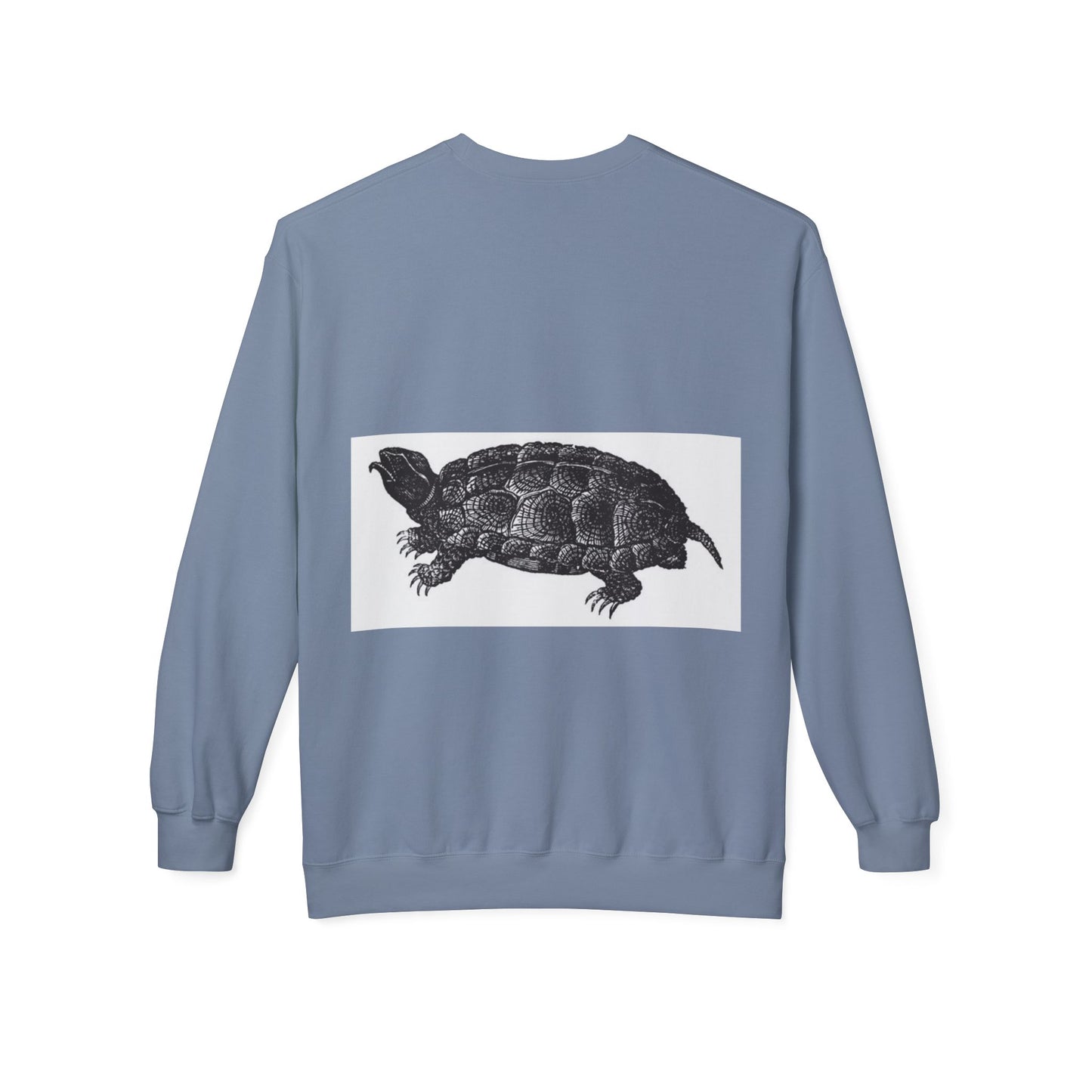 Turtle Design Unisex Fleece Crewneck Sweatshirt - Chill Vibes, Perfect Gift for Nature Lovers