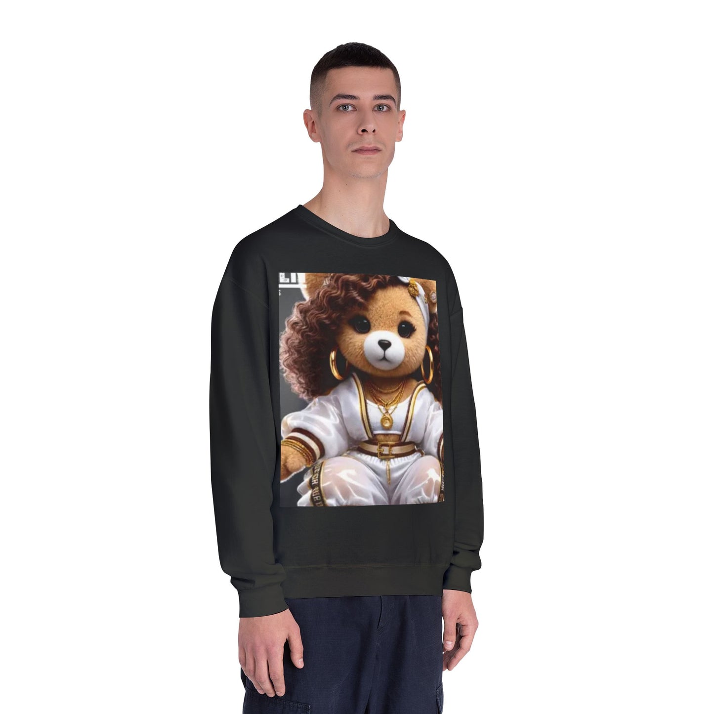 Stylish Bear Graphic Crewneck Sweatshirt - Cozy Fashion for Animal Lovers