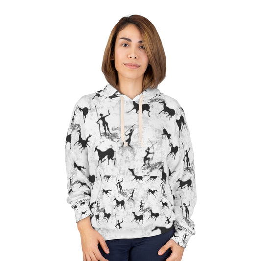 Artistic Unisex Pullover Hoodie - Unique Horse & Rider Print