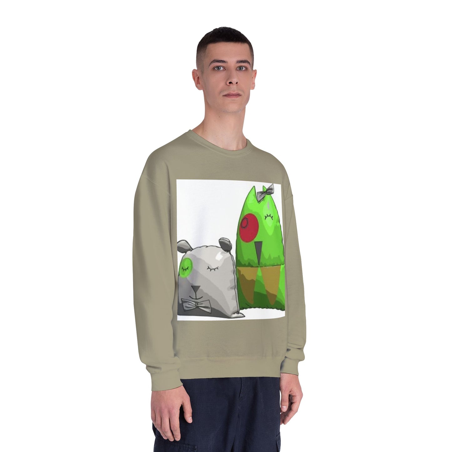 Cute Cartoon Monsters Unisex Crewneck Sweatshirt - Cozy Fun for All Ages