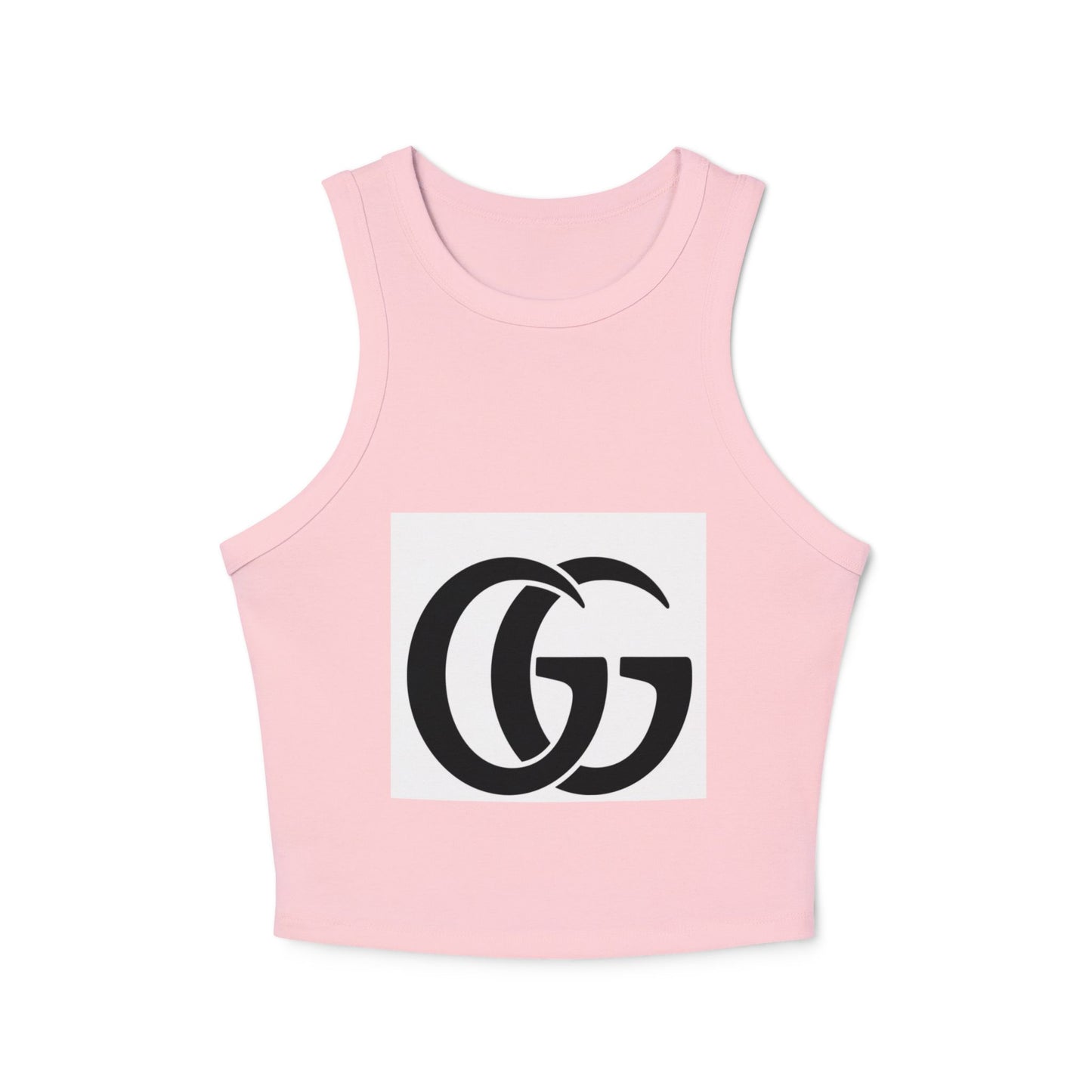 Stylish Women's Micro Rib Racer Tank Top with GG Logo