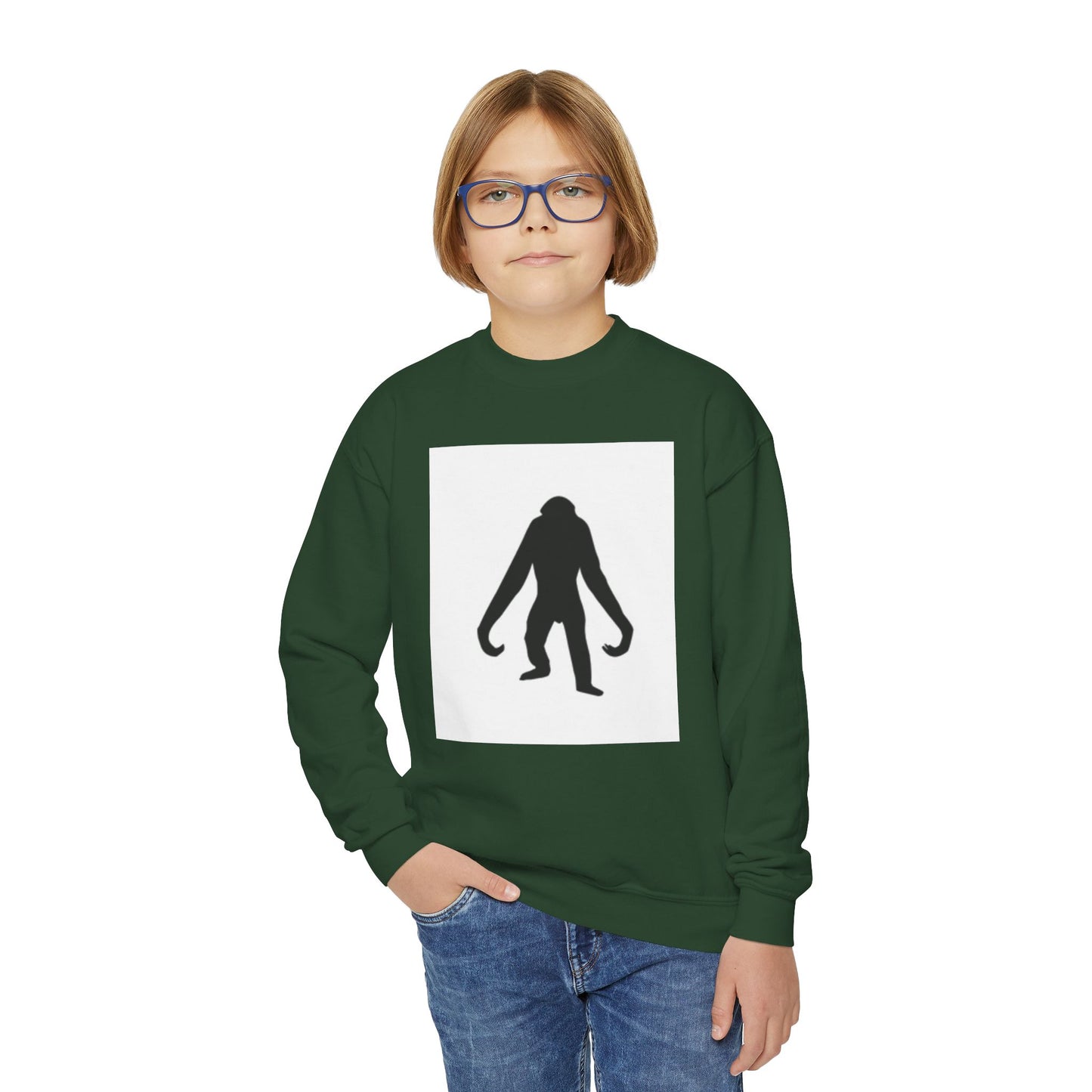 Beach Vibes Youth Crewneck Sweatshirt with Tropical Design