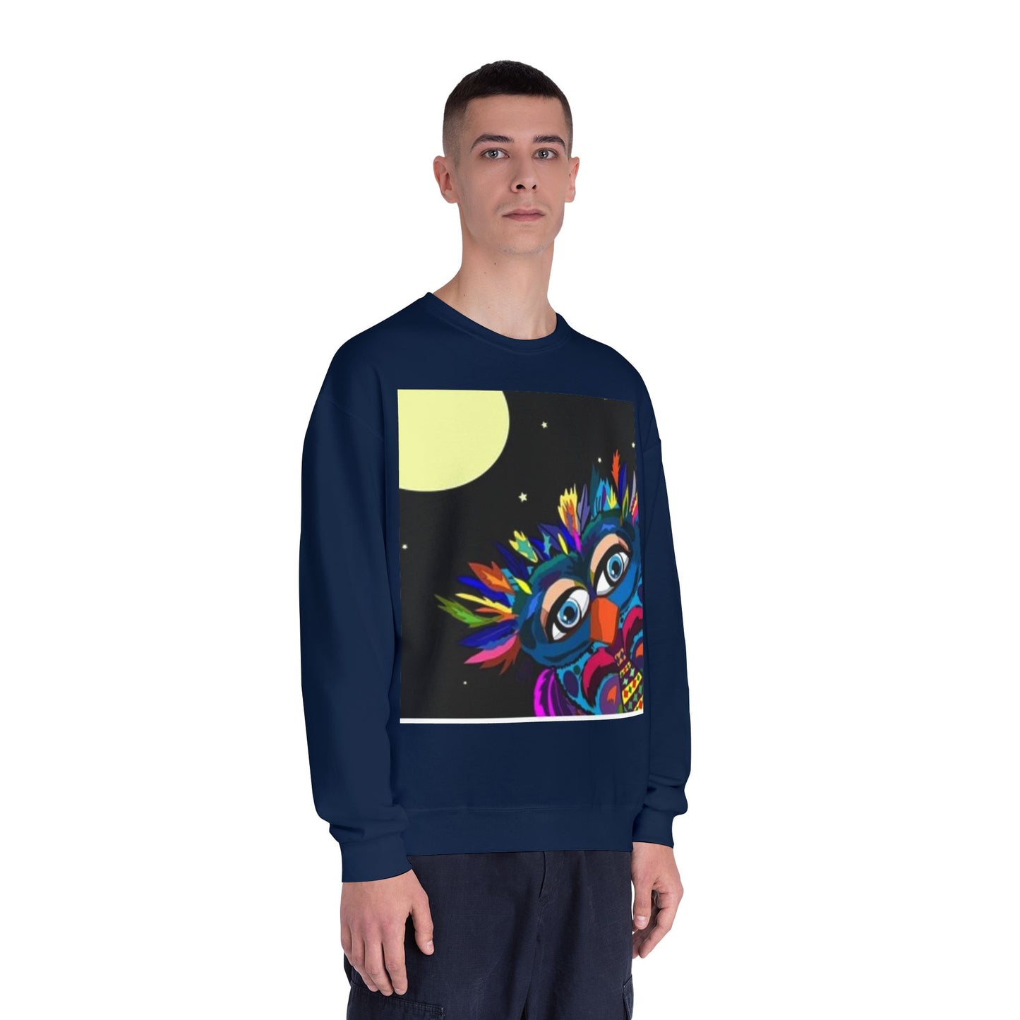 Colorful Night Owl Crewneck Sweatshirt - Unisex NuBlend® Sweatshirt