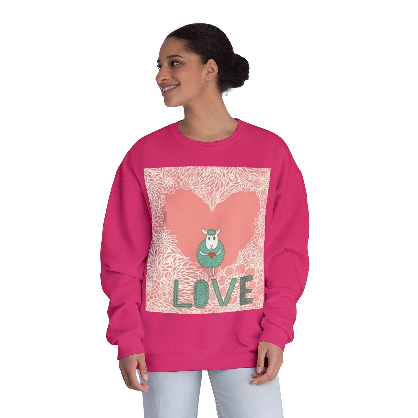 Love-Themed Unisex NuBlend® Crewneck Sweatshirt