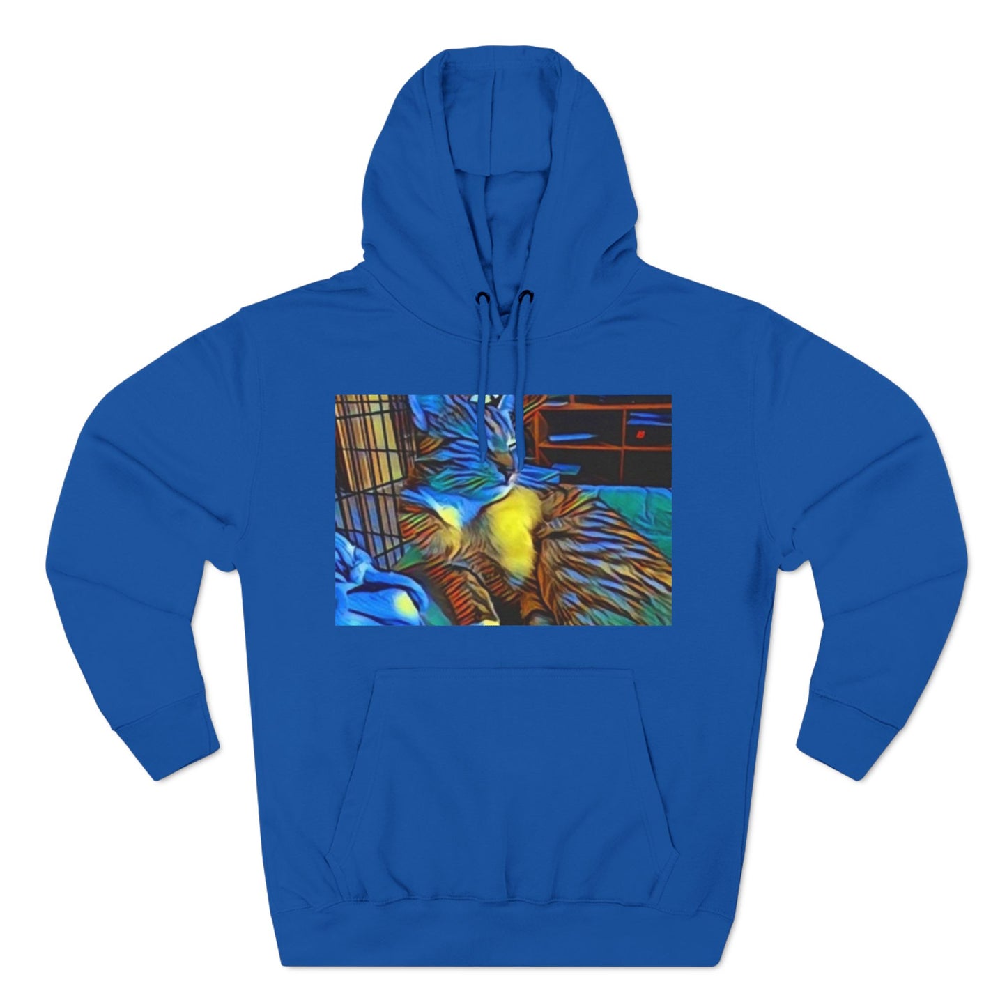 Colorful Cat Fleece Hoodie - Cozy & Stylish for Cat Lovers
