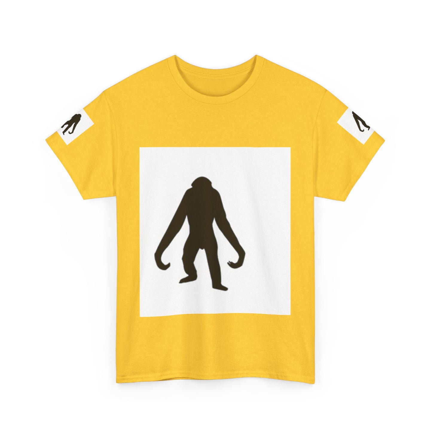 Unisex Heavy Cotton Tee - Bold Monkey Silhouette Tee for Animal Lovers