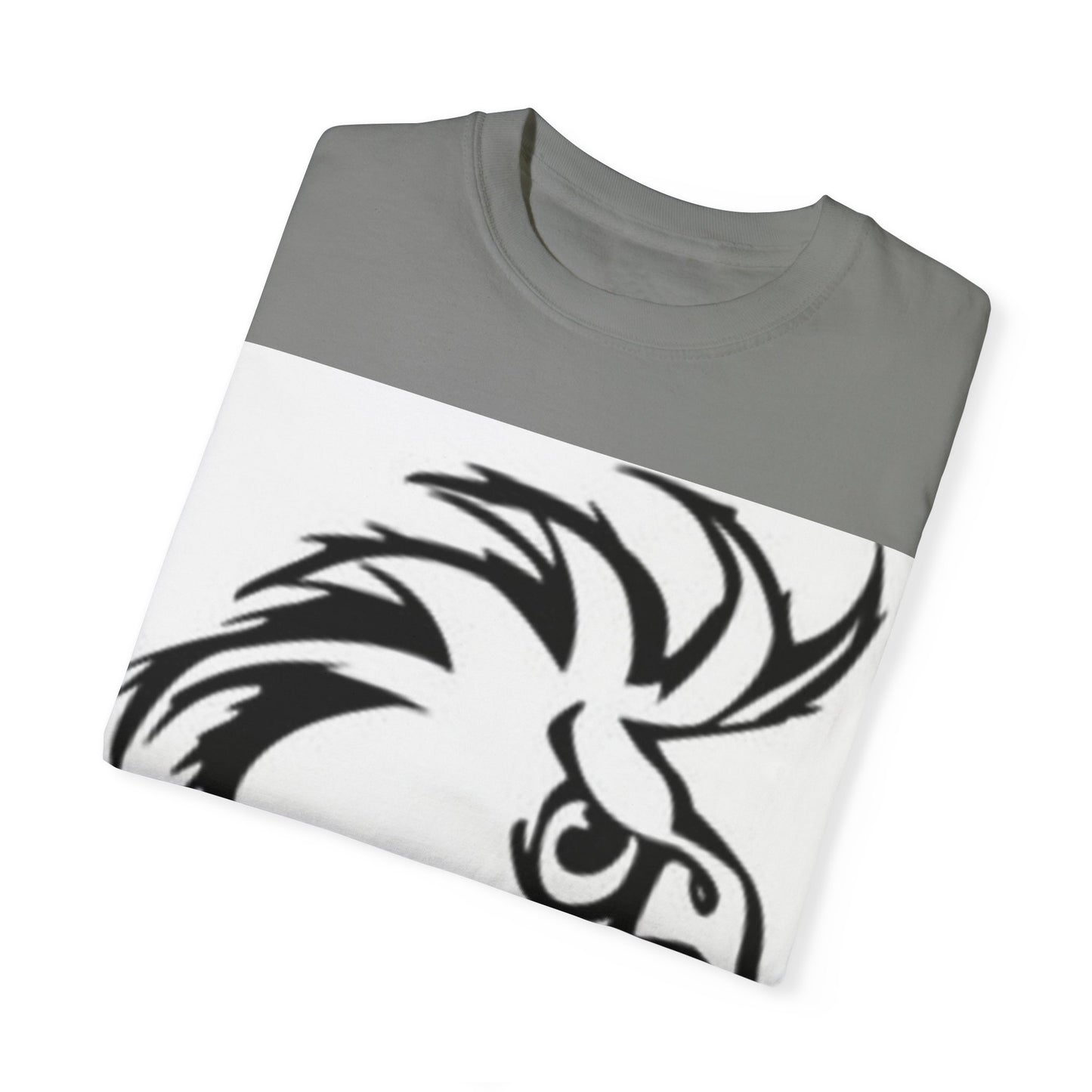 Artistic Unisex Garment-Dyed T-Shirt - Hand Drawn Patterns