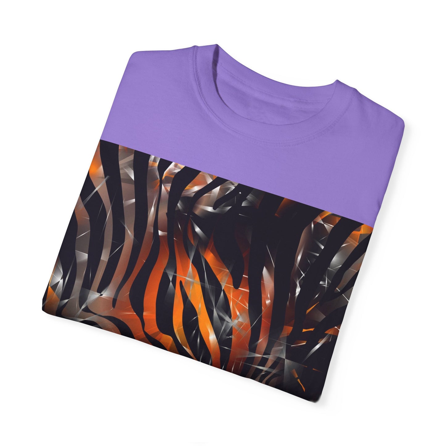 Vibrant Jungle Print Unisex Garment-Dyed T-Shirt