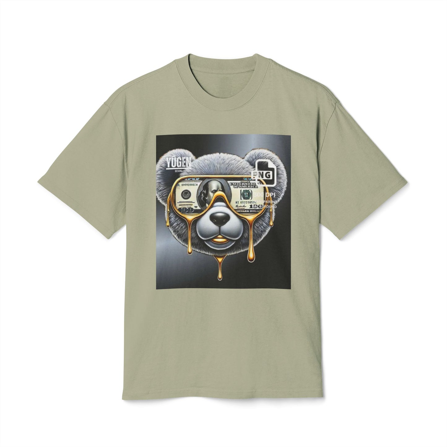 Cool Panda Money Art Unisex Heavy Faded Tee