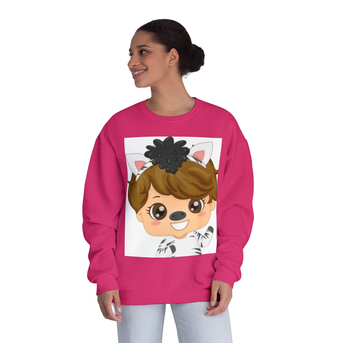 Cute Cartoon Animal Crewneck Sweatshirt for Kids