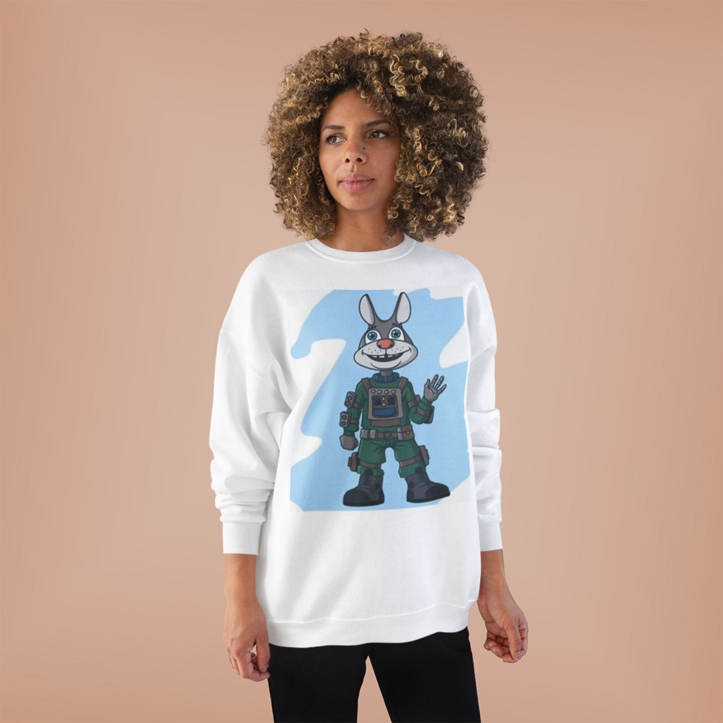 Unisex EcoSmart® Crewneck Sweatshirt - Playful Cartoon Character Design