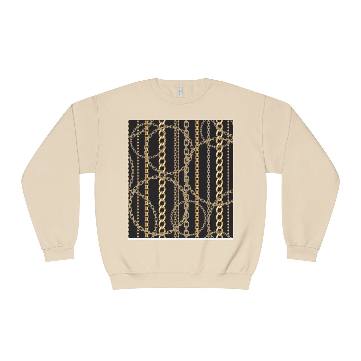 Chic Chain Pattern Unisex Crewneck Sweatshirt - Fashionable & Comfortable