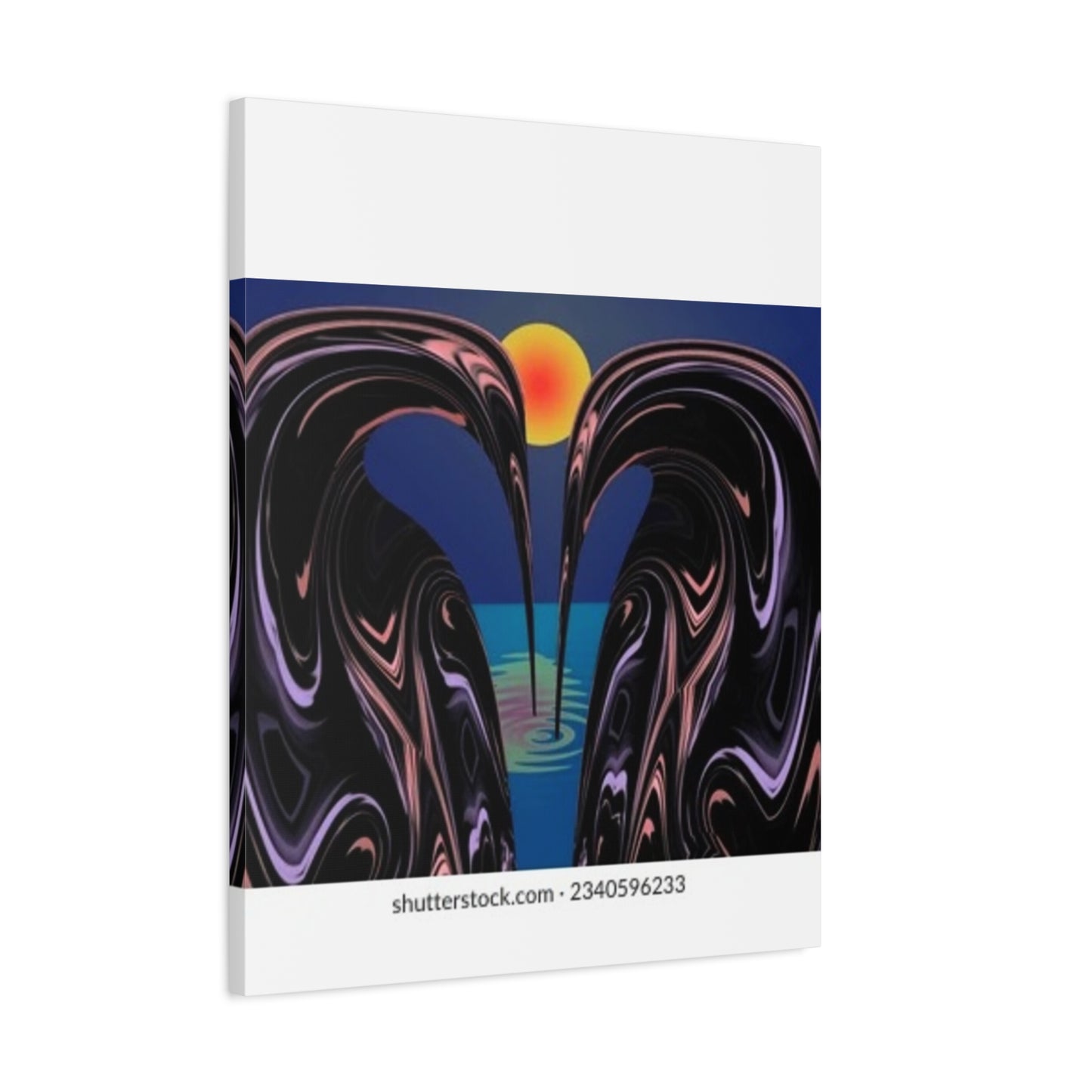 Romantic Abstract Canvas Art - Heart-Shaped Design for Home Decor