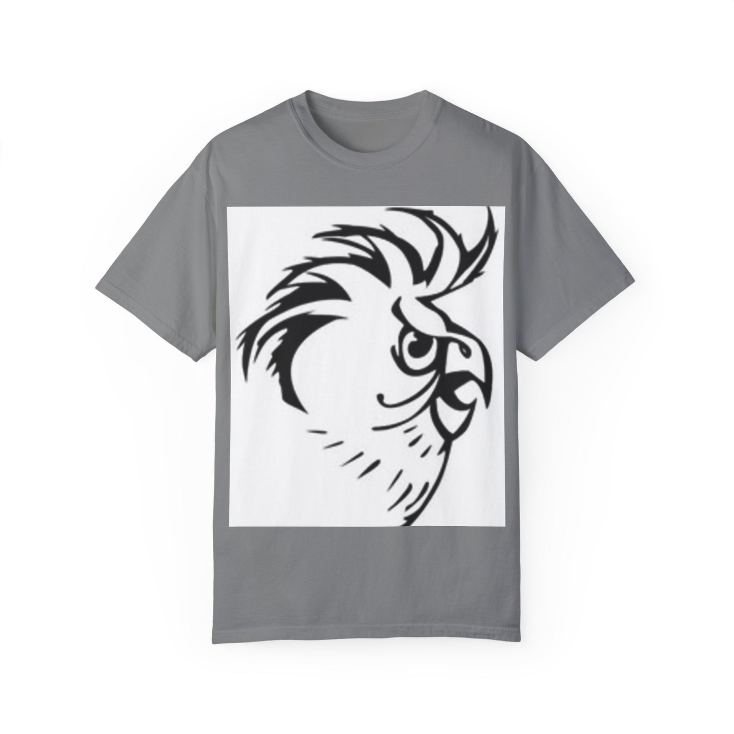 Artistic Unisex Garment-Dyed T-Shirt - Hand Drawn Patterns