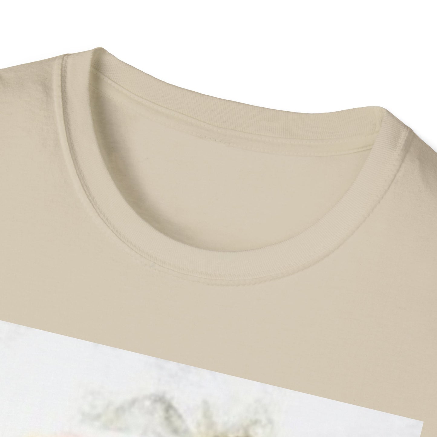 Playful Rabbit Design Unisex Softstyle T-Shirt - Perfect for Spring Celebrations