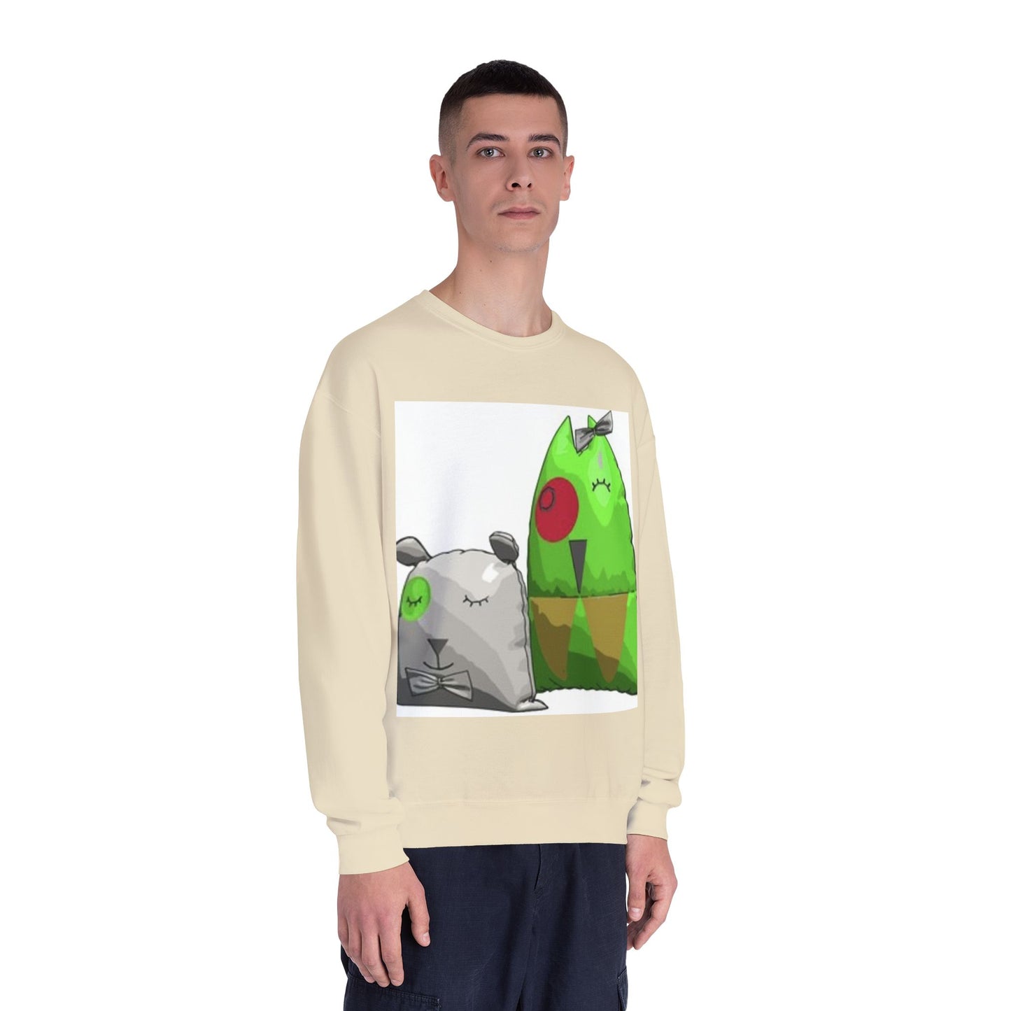 Cute Cartoon Monsters Unisex Crewneck Sweatshirt - Cozy Fun for All Ages