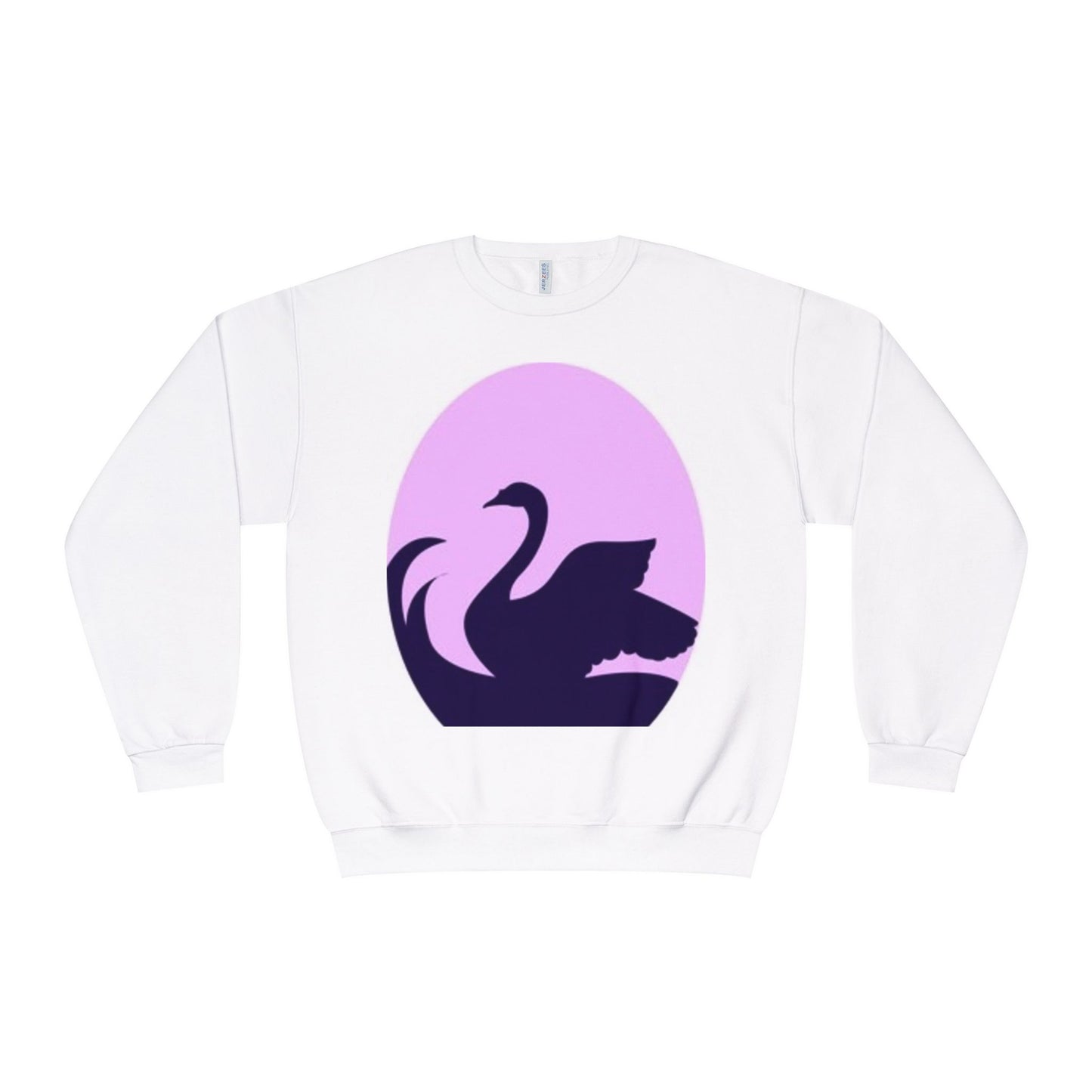 Elegant Swan Silhouette Unisex Crewneck Sweatshirt - Cozy Spring Fashion