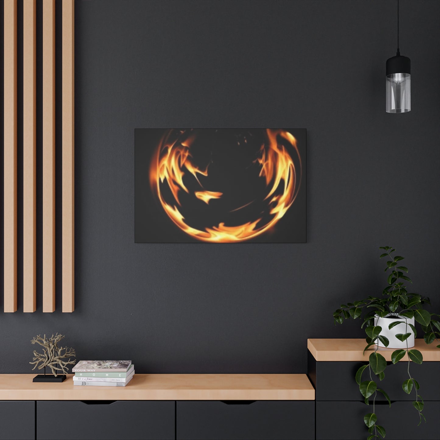 Fire Swirl Matte Canvas Art - Stretched 1.25" Gallery Wrap