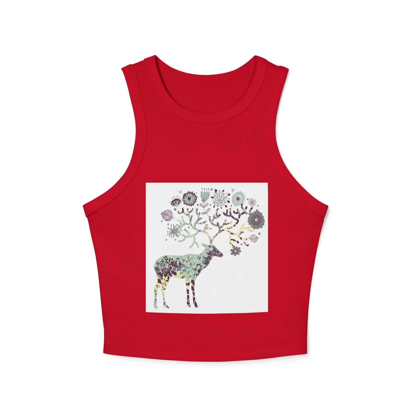 Eco-Friendly Women's Micro Rib Racer Tank Top - Nature-Inspired Design