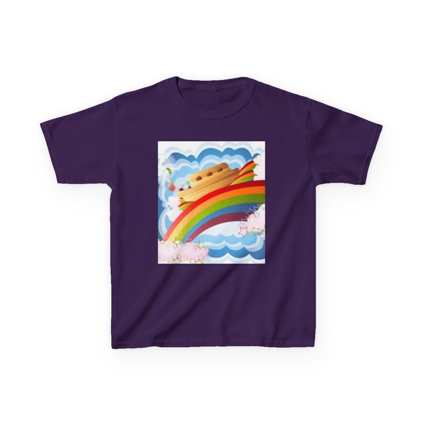Rainbow Adventure Kids Heavy Cotton Tee - Fun & Colorful Design for Playful Days